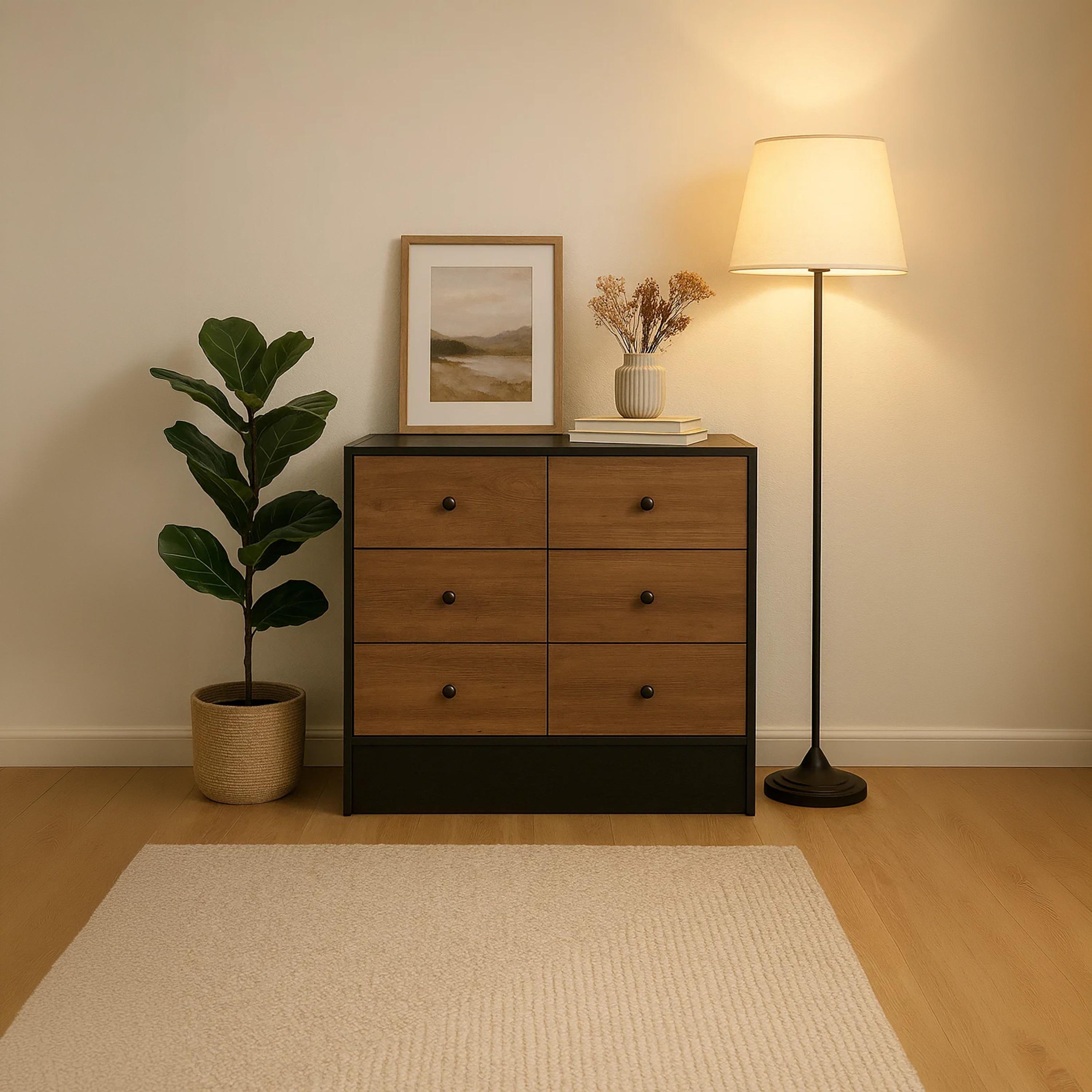 Maria Homes Wooden Dressers with 6 Drawers-furniture-livingroom-storageanddisplaycabinets-image-2