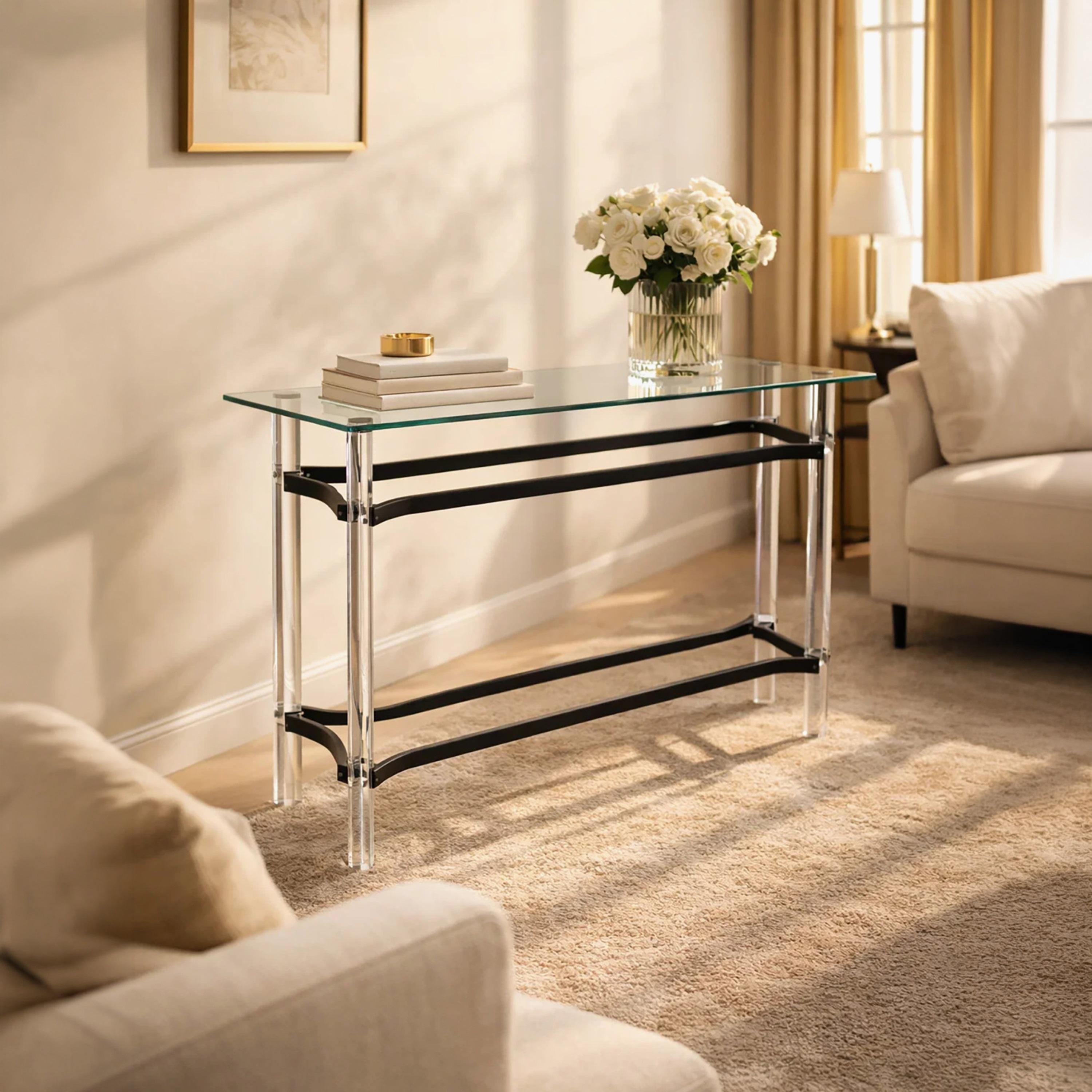 Maria Homes Glass Console Table-furniture-livingroom-consoletablesandmirrors-image-2