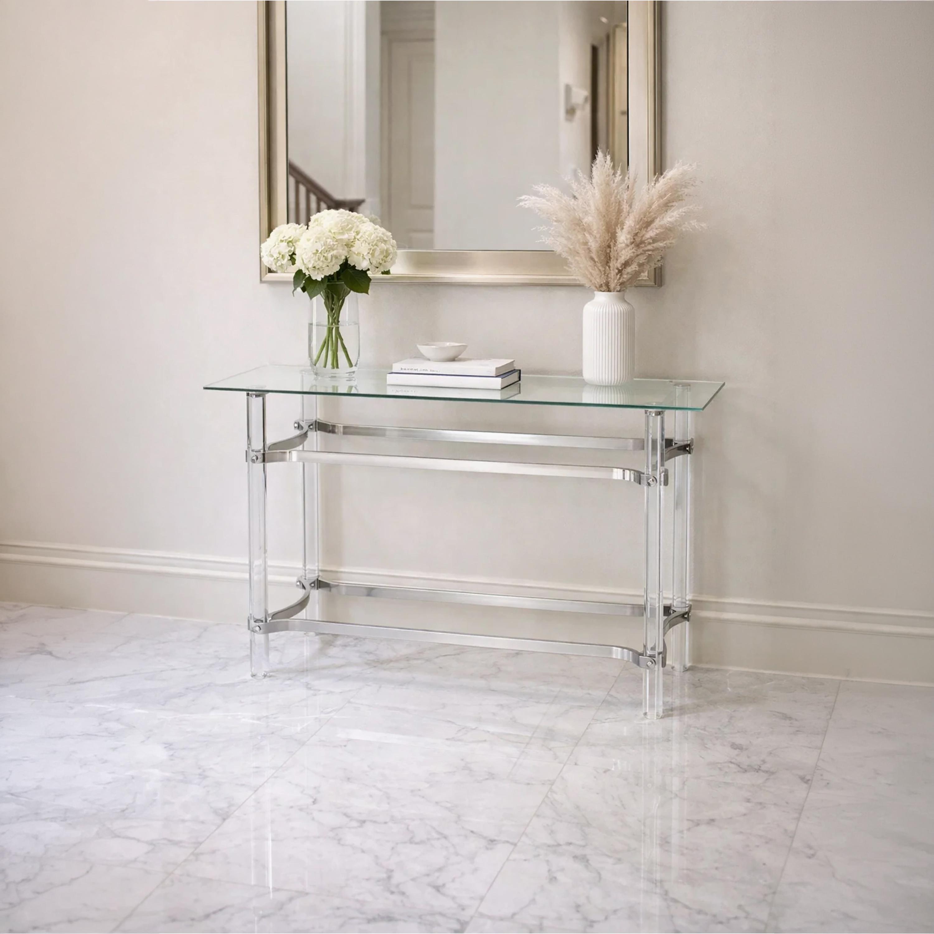 طاولة كونسول زجاجية من ماريا هومز-furniture-livingroom-consoletablesandmirrors-image-2