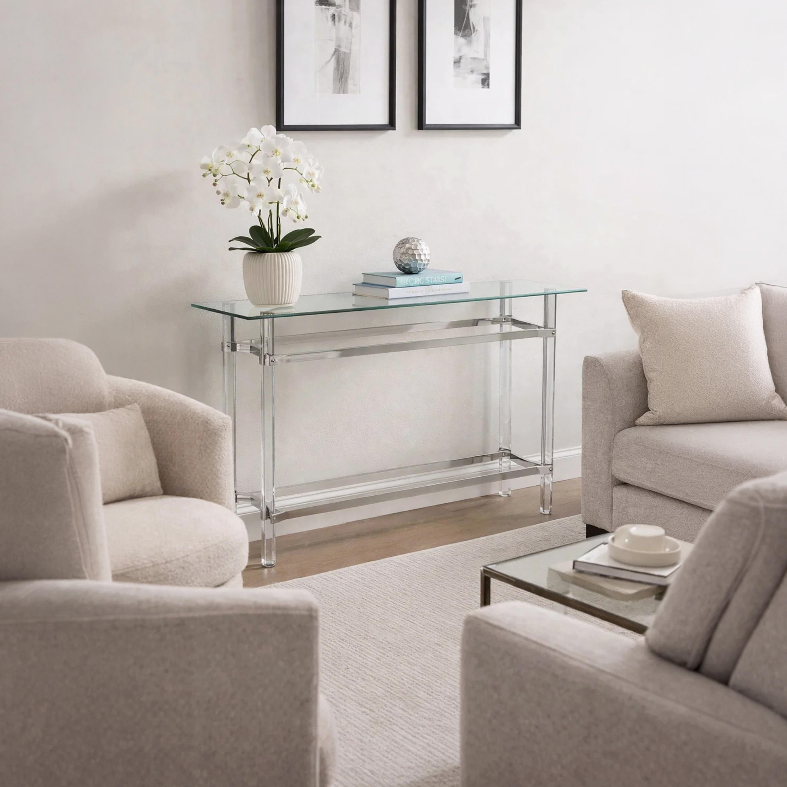 طاولة كونسول زجاجية من ماريا هومز-furniture-livingroom-consoletablesandmirrors-image-3