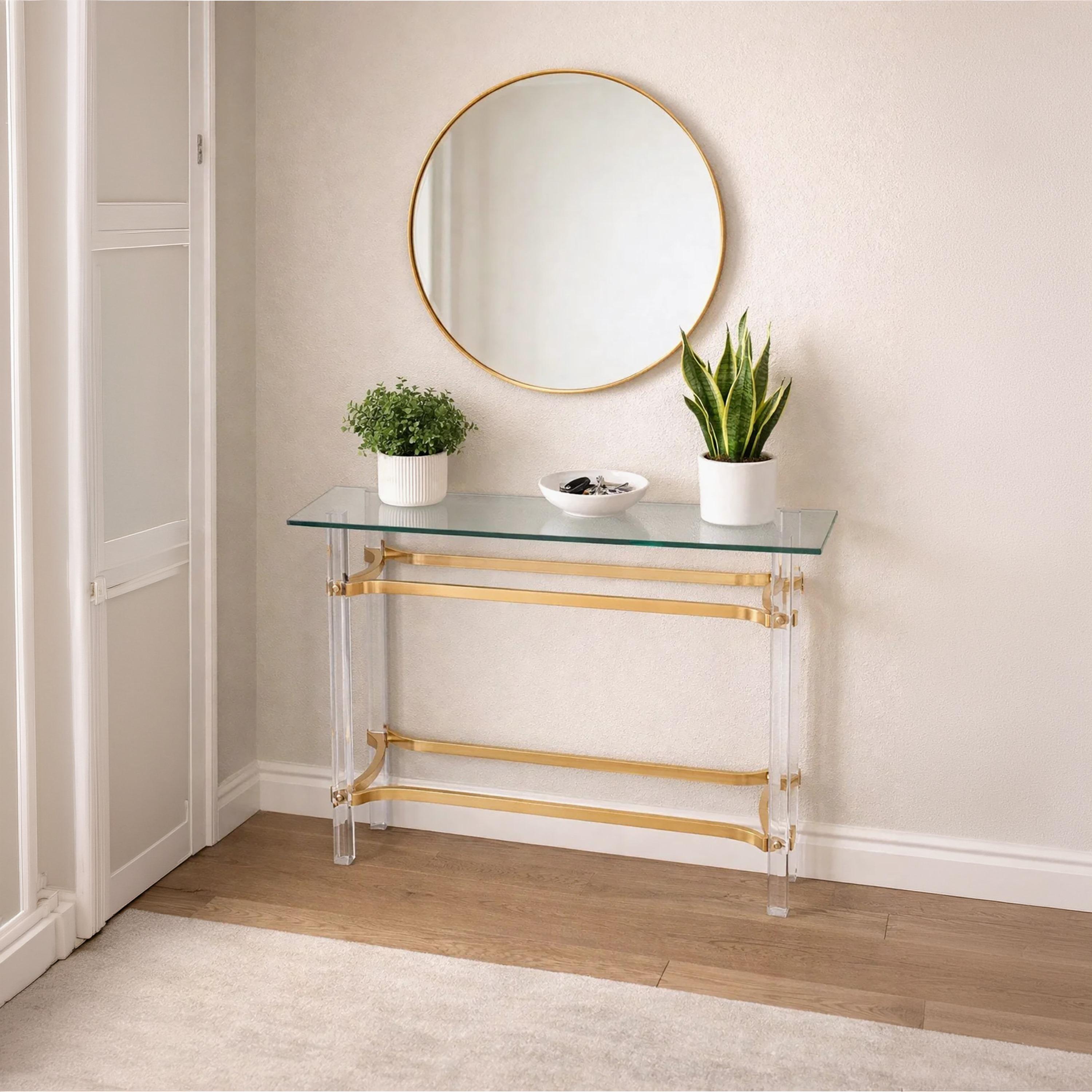 Maria Homes Glass Console Table-furniture-livingroom-consoletablesandmirrors-image-1