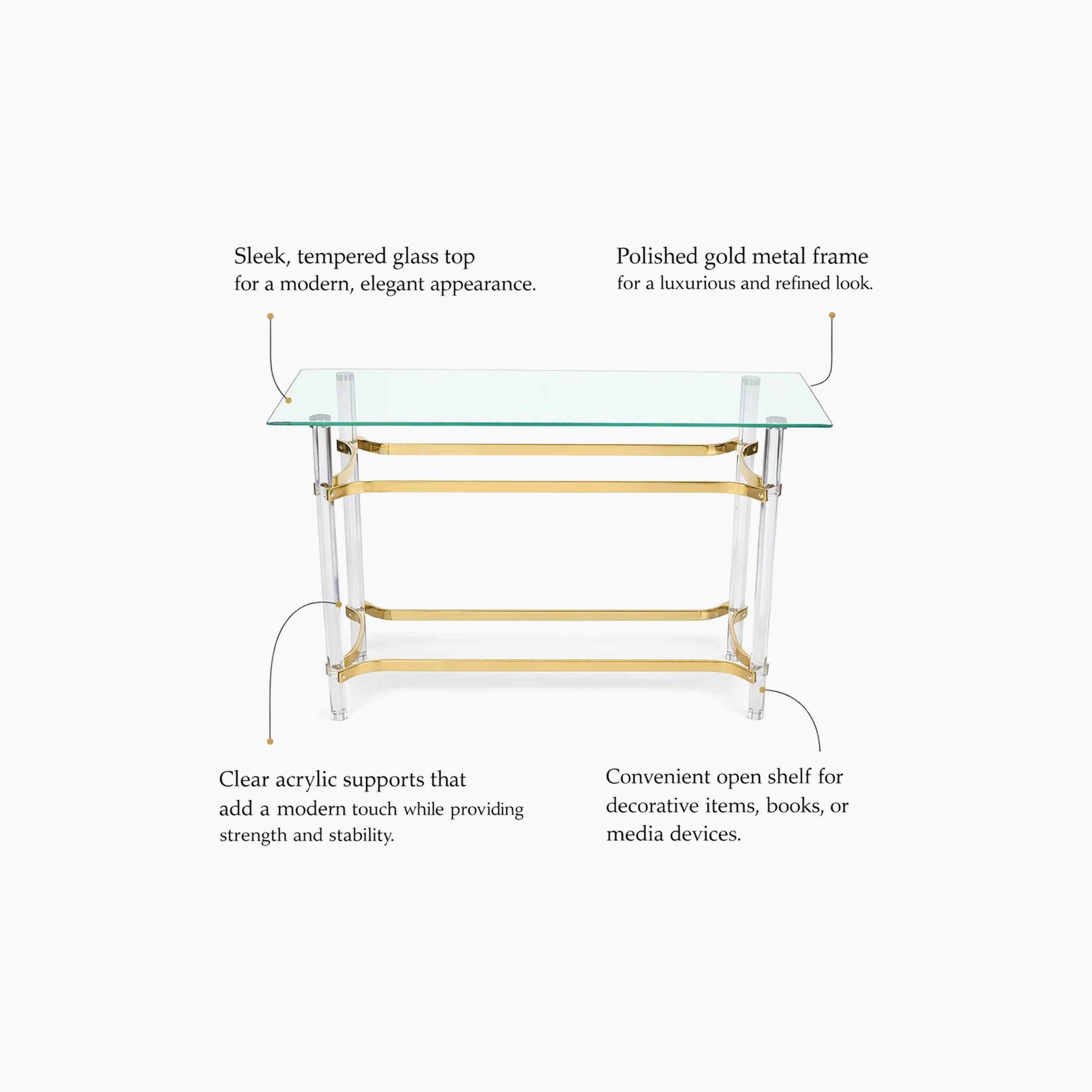 Maria Homes Glass Console Table-furniture-livingroom-consoletablesandmirrors-image-5