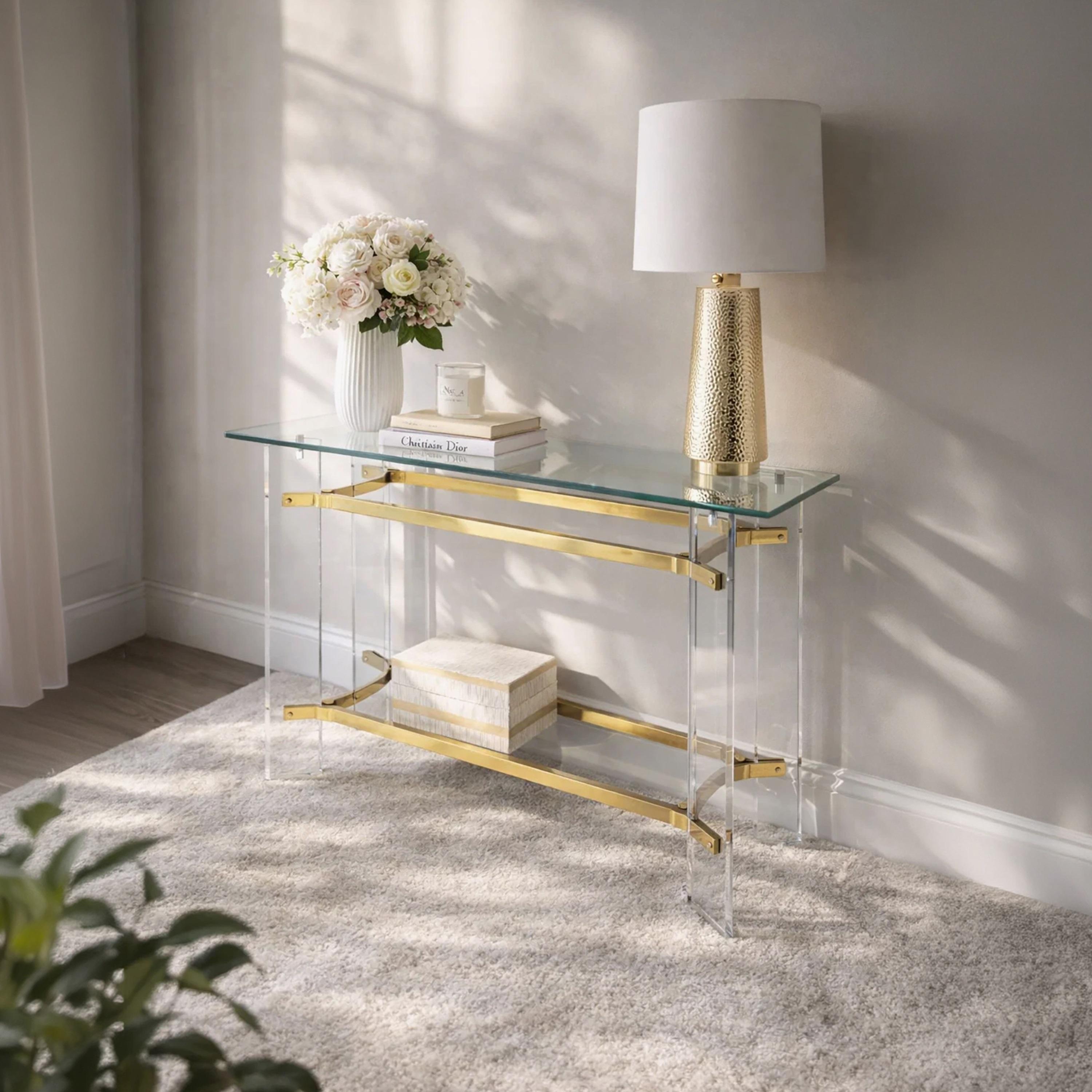 طاولة كونسول زجاجية من ماريا هومز-furniture-livingroom-consoletablesandmirrors-image-2