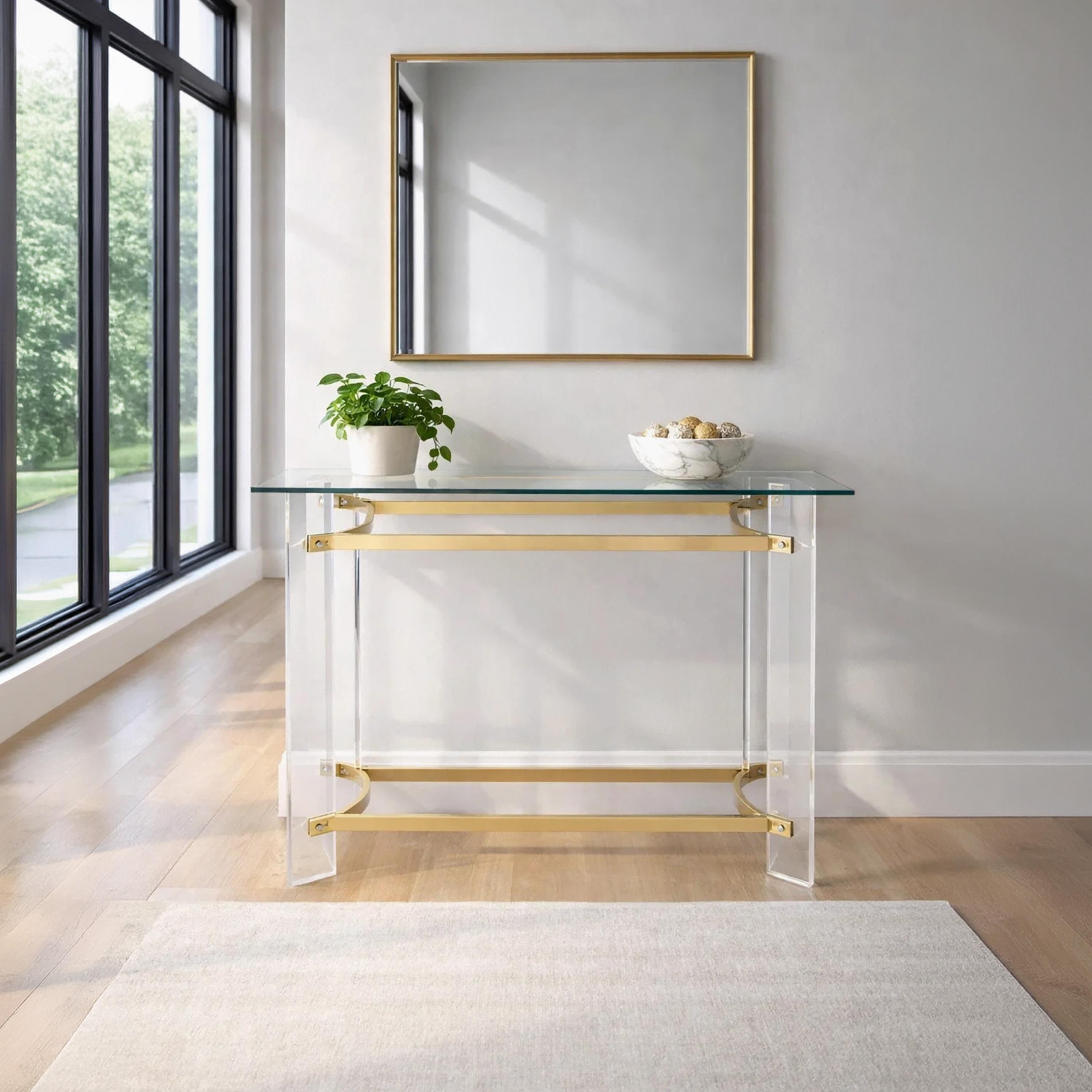 Maria Homes Glass Console Table-furniture-livingroom-consoletablesandmirrors-image-1