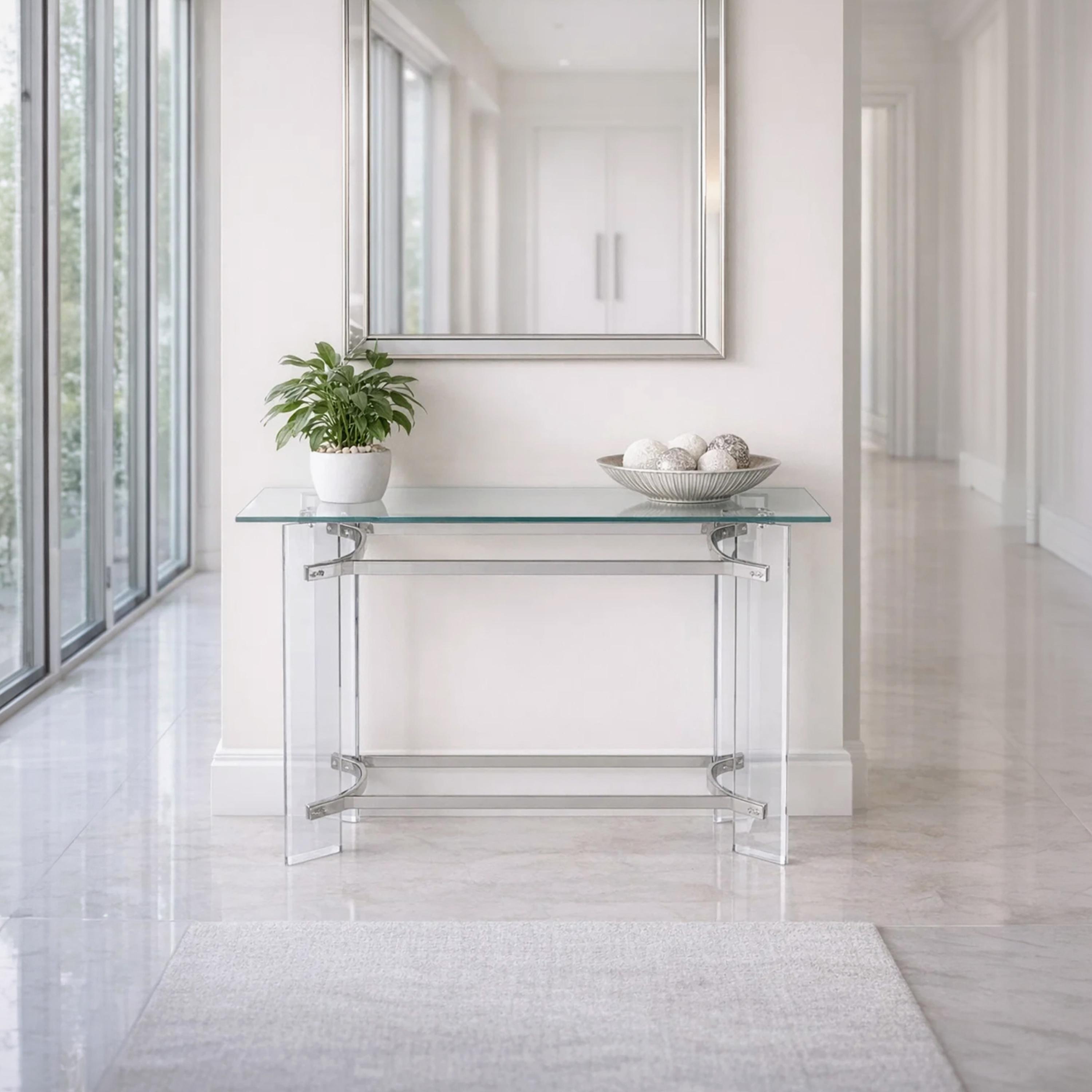 Maria Homes Glass Console Table-furniture-livingroom-consoletablesandmirrors-image-1