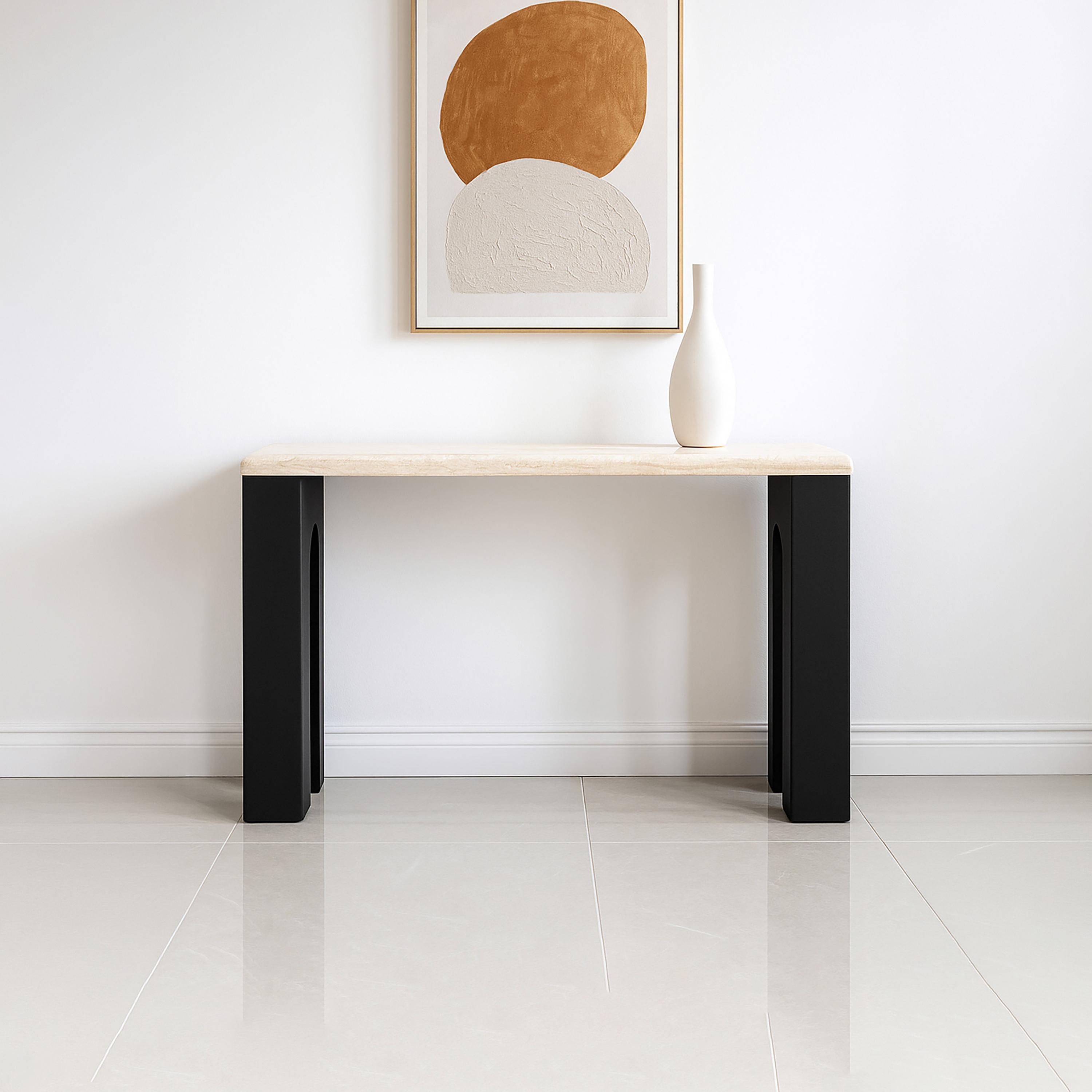 طاولة كونسول خشبية من ماريا هومز بمقاس 140×40×80 سم-furniture-livingroom-consoletablesandmirrors-image-1