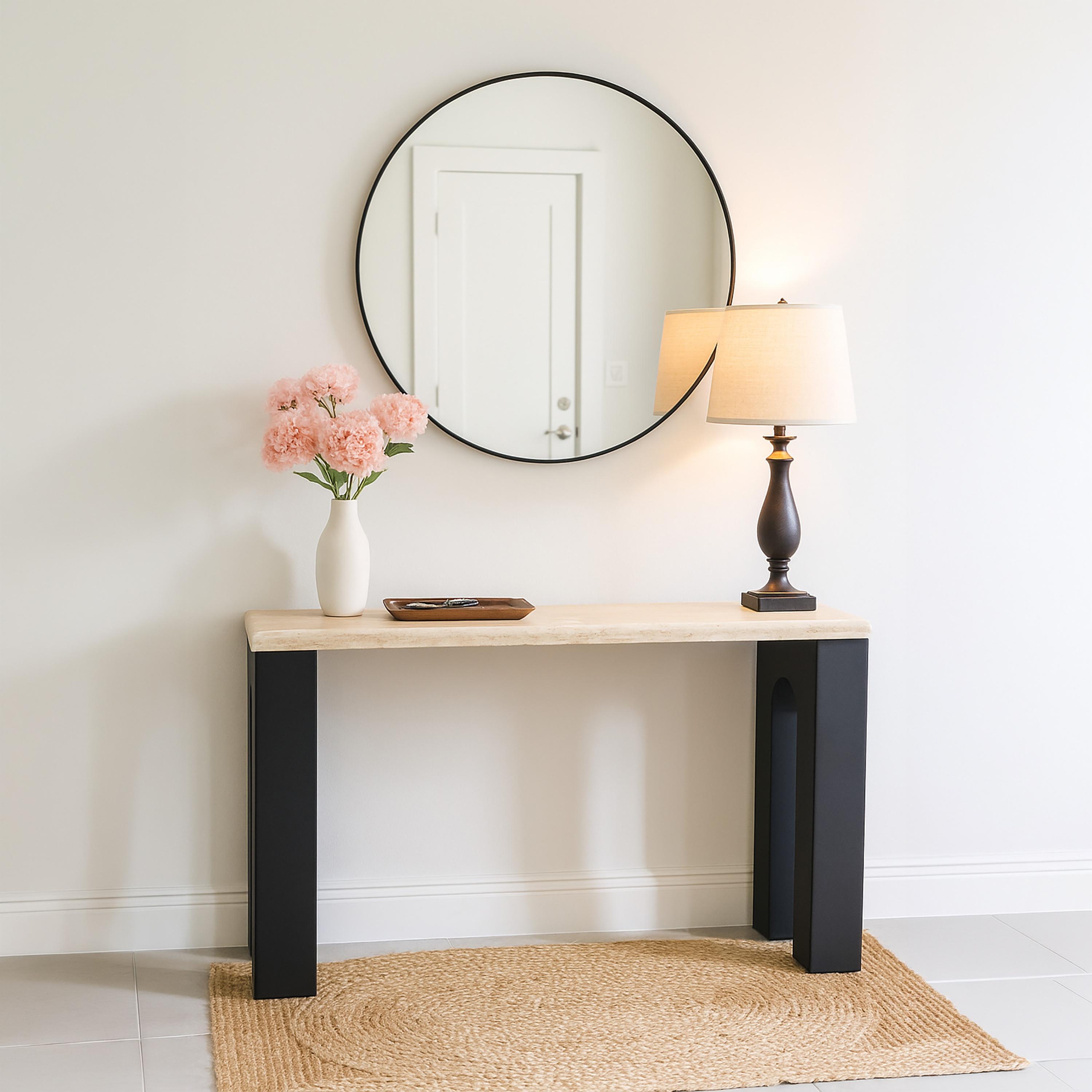 طاولة كونسول خشبية من ماريا هومز بمقاس 140×40×80 سم-furniture-livingroom-consoletablesandmirrors-image-2