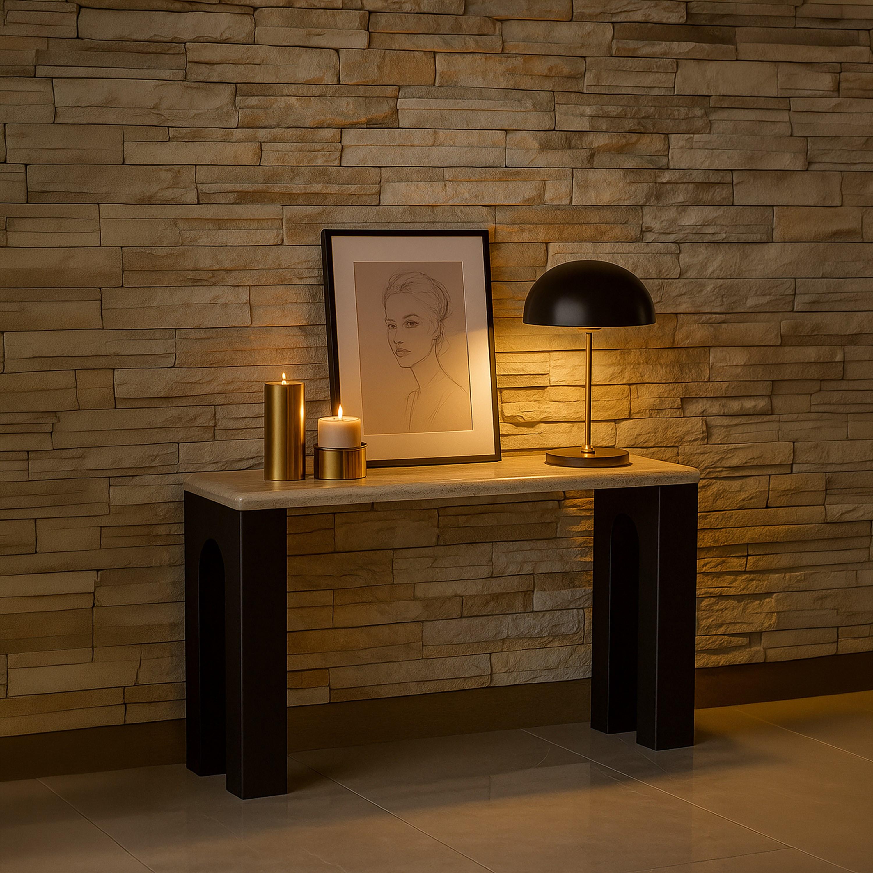 طاولة كونسول خشبية من ماريا هومز بمقاس 140×40×80 سم-furniture-livingroom-consoletablesandmirrors-image-4