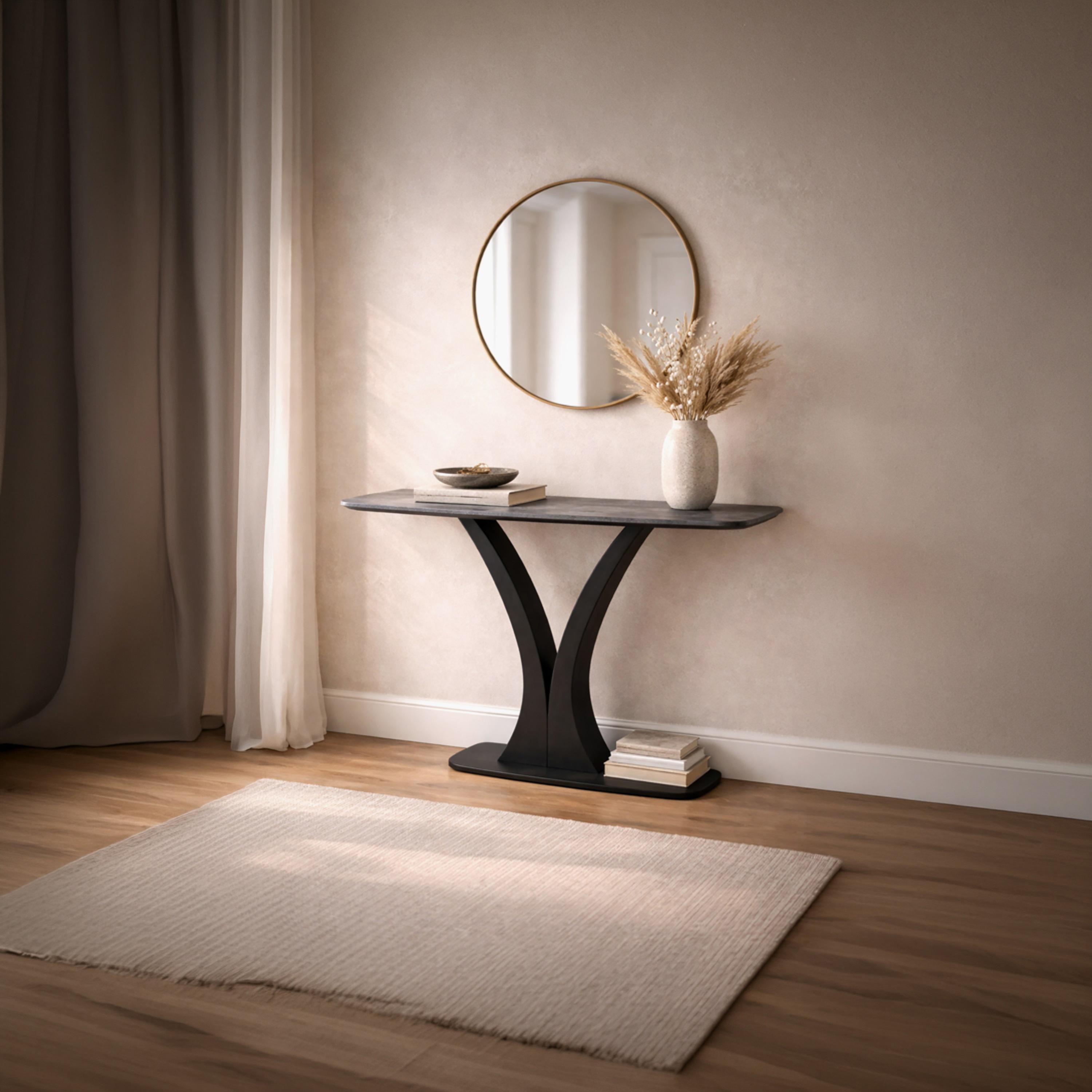 طاولة كونسول بقاعدة معدنية من ماريا هومز-furniture-livingroom-consoletablesandmirrors-image-2