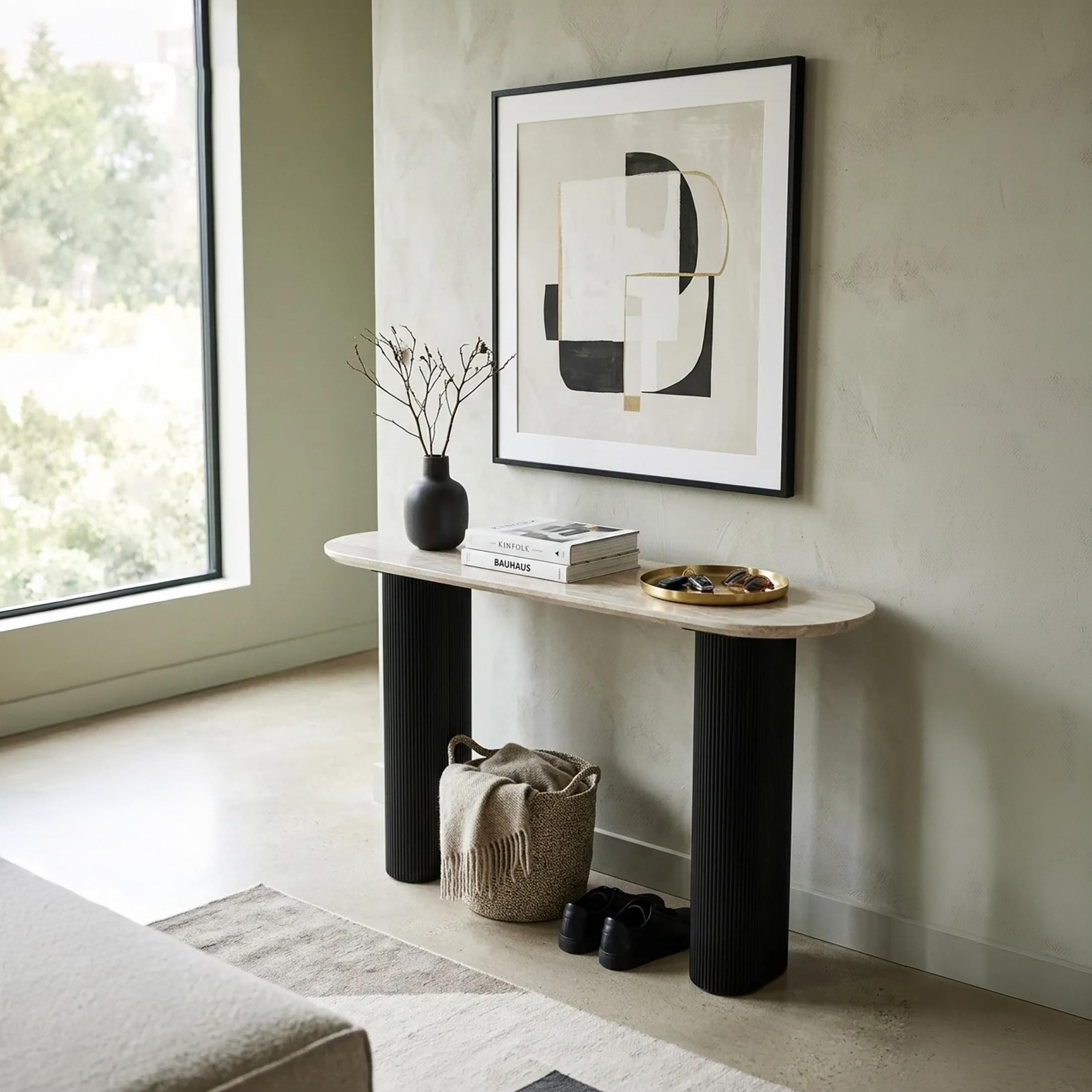 طاولة كونسول رخام 140×40×80 سم من ماريا هومز-furniture-livingroom-consoletablesandmirrors-image-2