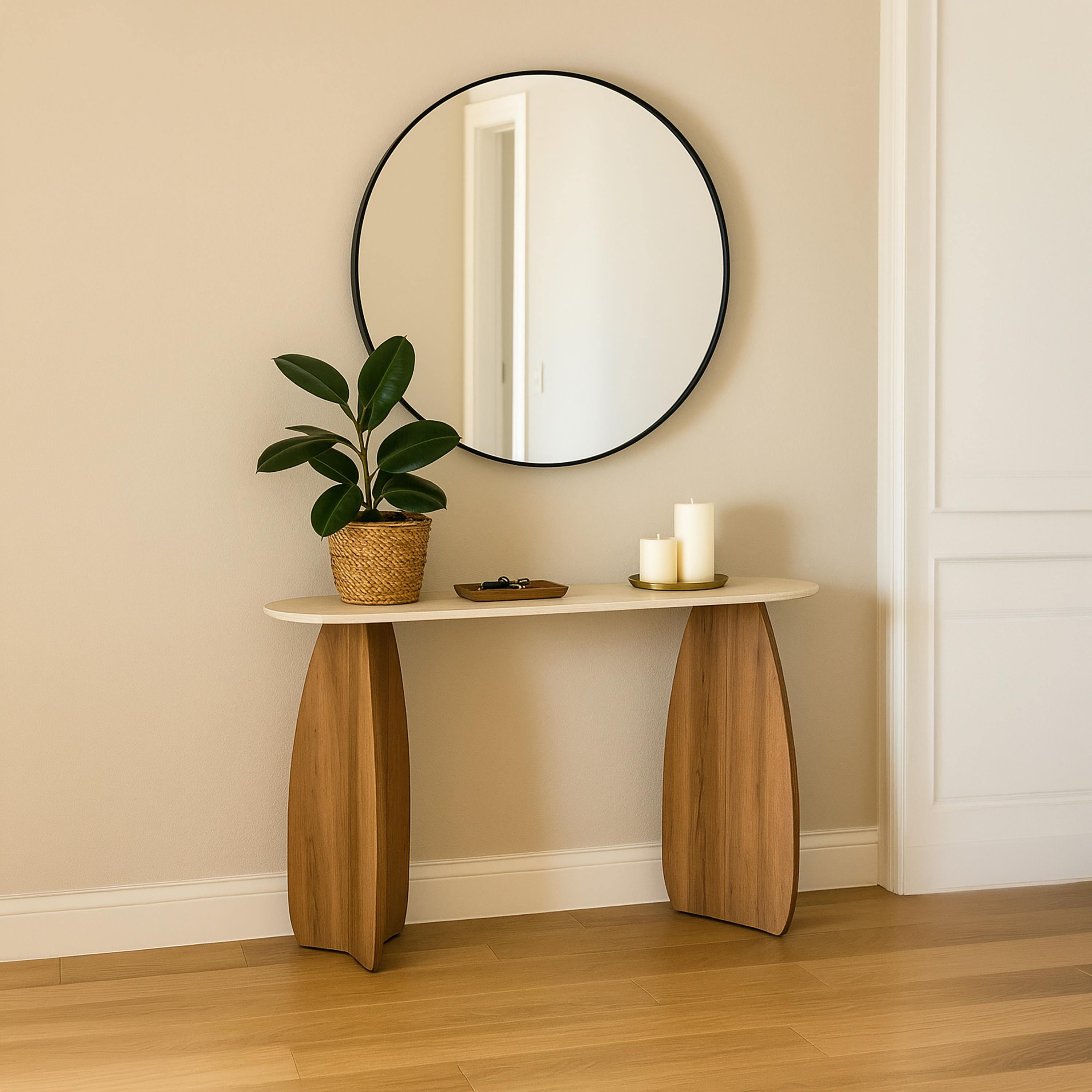 طاولة كونسول خشبية من ماريا هومز بمقاس 140×40×80 سم-furniture-livingroom-consoletablesandmirrors-image-2