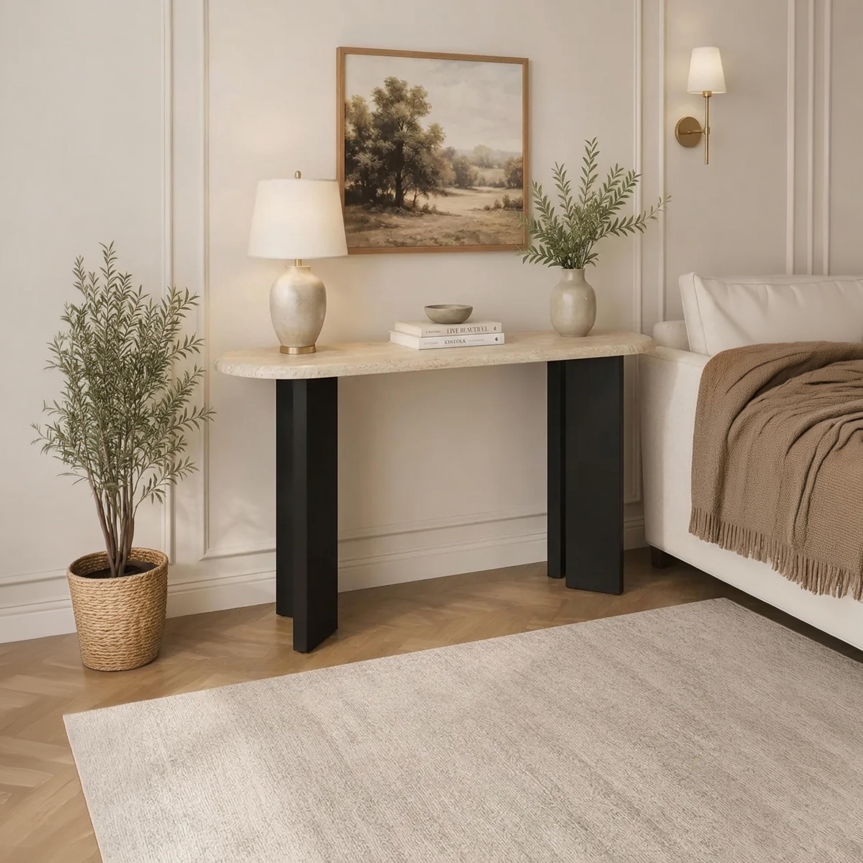 طاولة كونسول رخامية من ماريا هومز-furniture-livingroom-consoletablesandmirrors-image-2