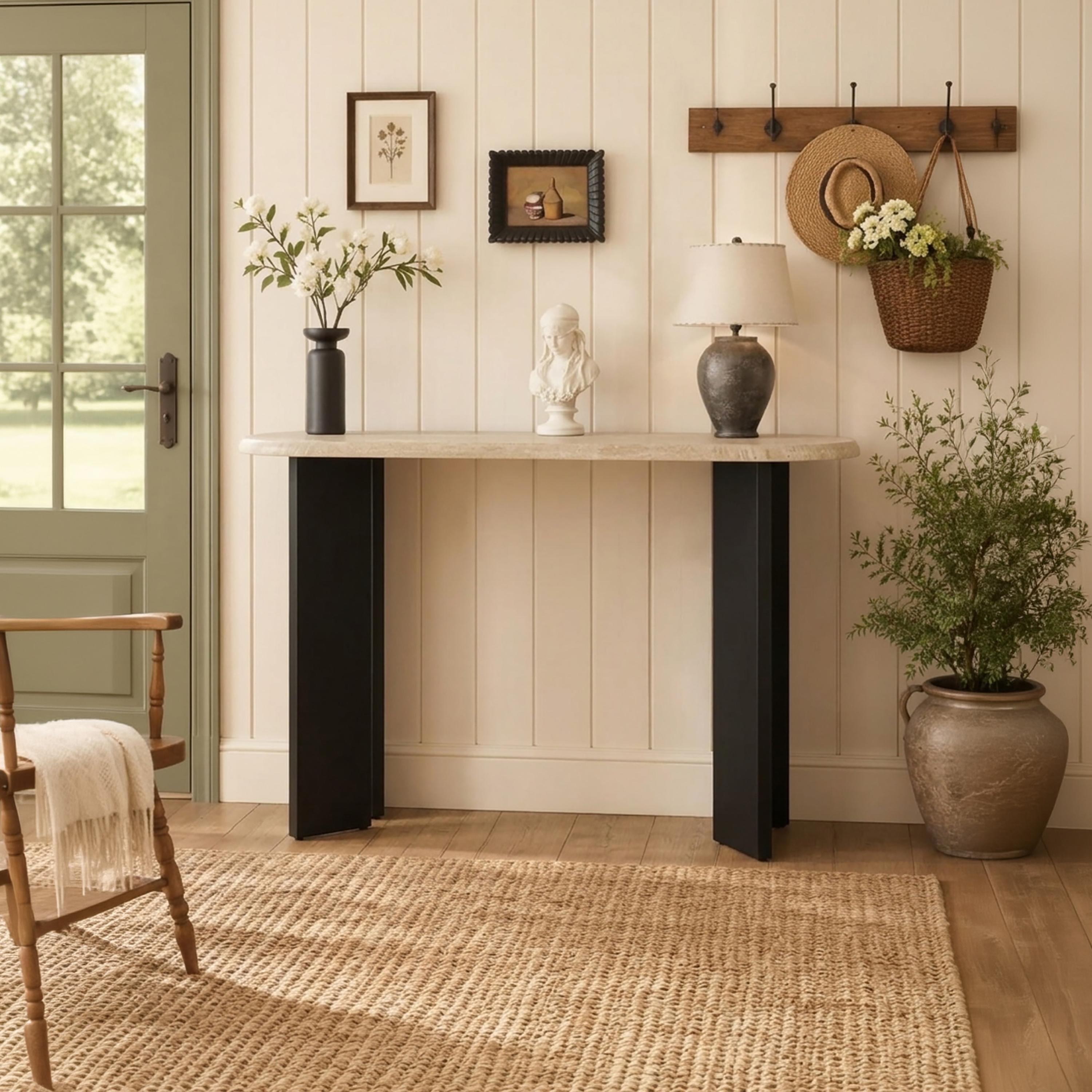 طاولة كونسول رخامية من ماريا هومز-furniture-livingroom-consoletablesandmirrors-image-3