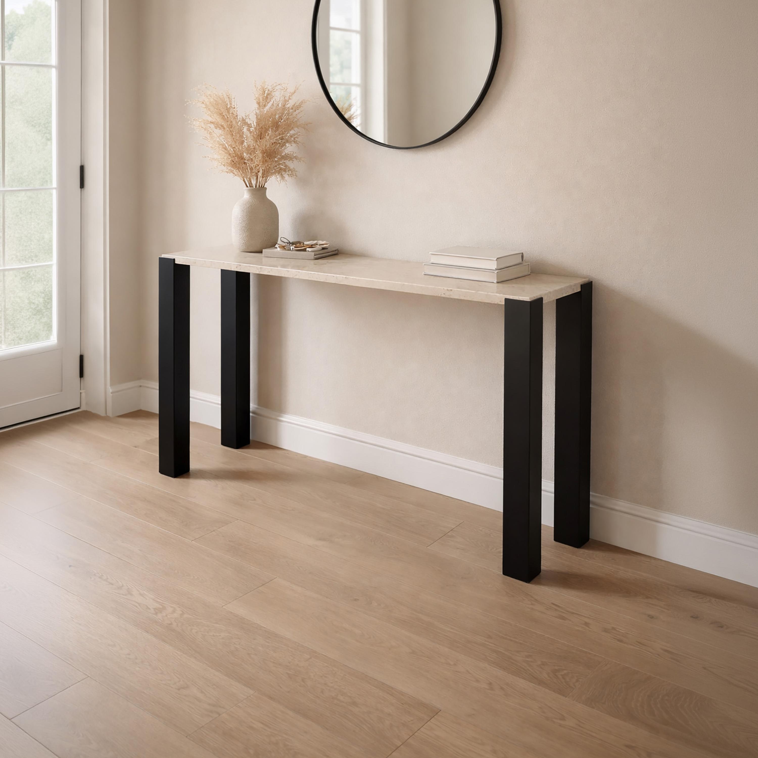 طاولة كونسول خشبية من ماريا هومز بمقاس 140×40×80 سم-furniture-livingroom-consoletablesandmirrors-image-1