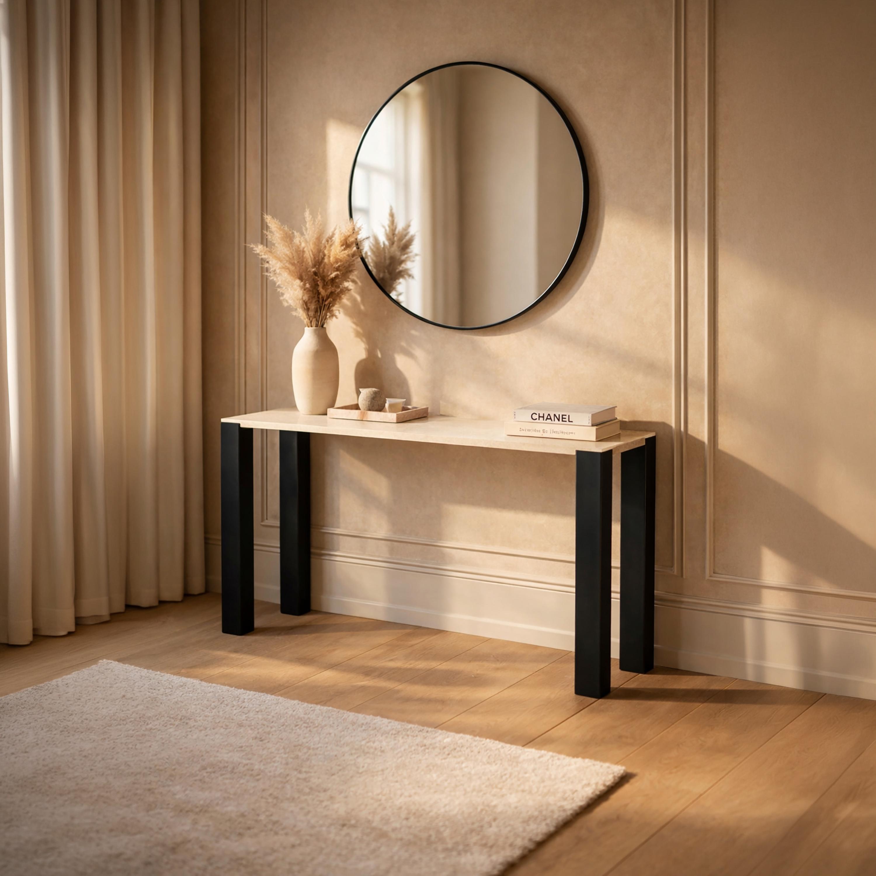 طاولة كونسول خشبية من ماريا هومز بمقاس 140×40×80 سم-furniture-livingroom-consoletablesandmirrors-image-2
