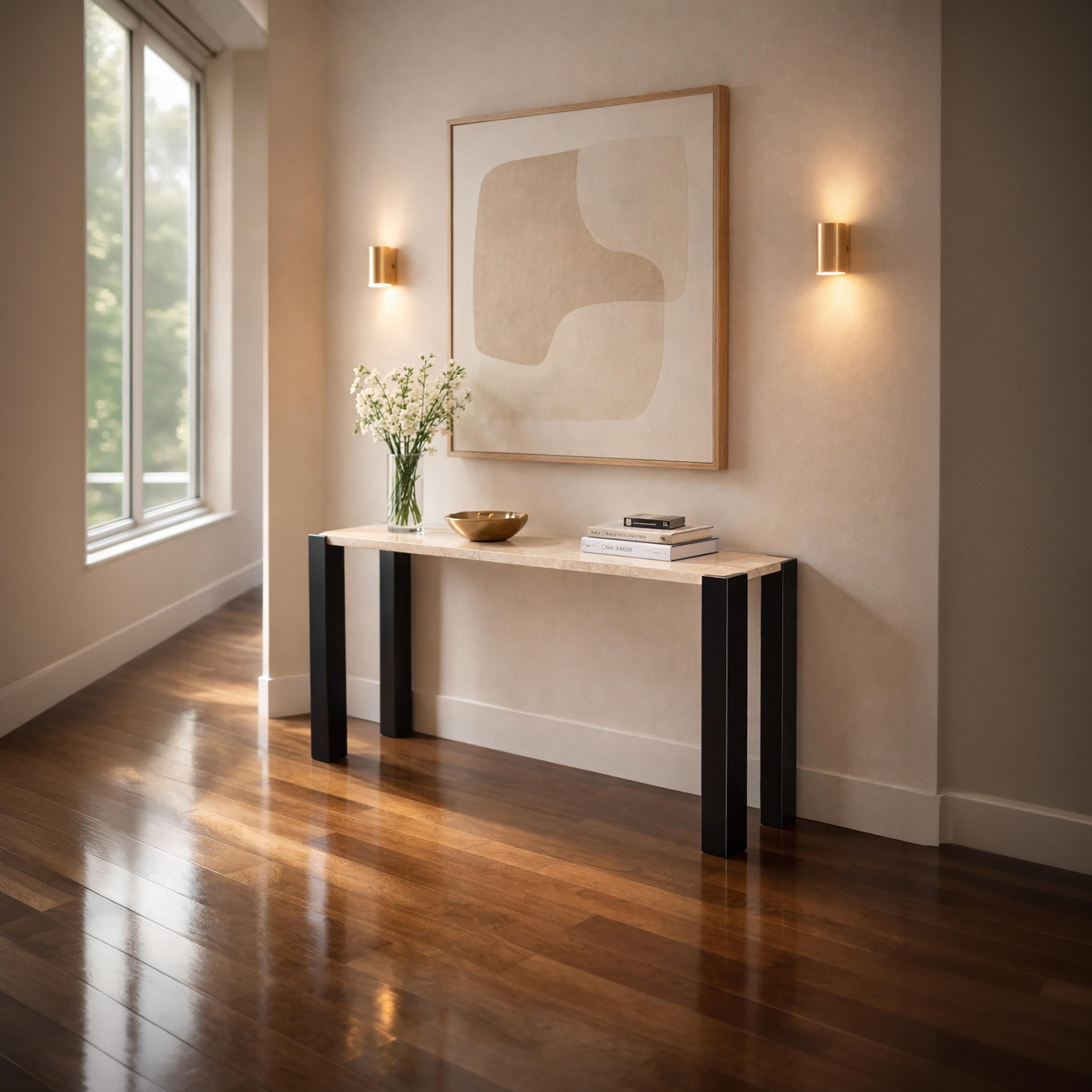 طاولة كونسول خشبية من ماريا هومز بمقاس 140×40×80 سم-furniture-livingroom-consoletablesandmirrors-image-3
