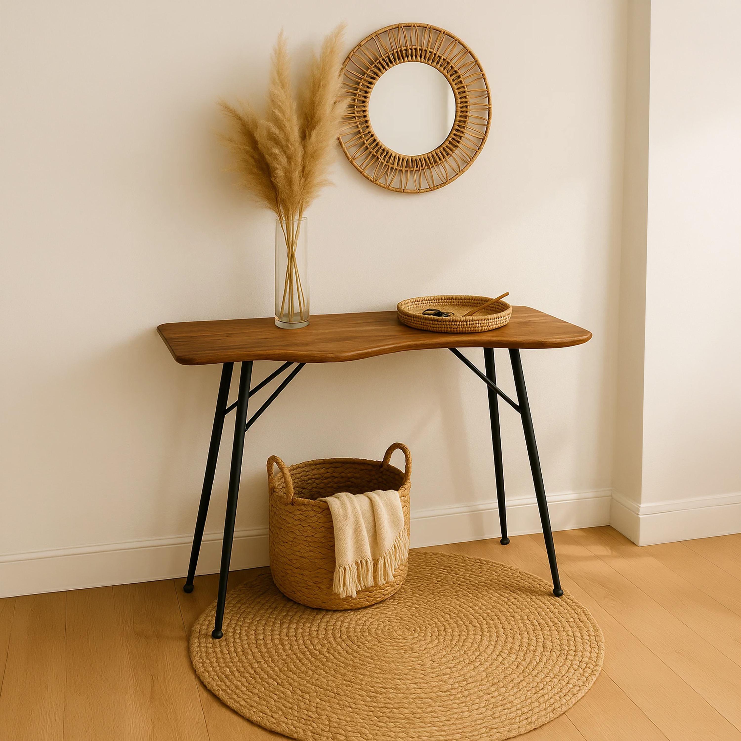 طاولة كونسول خشبية من ماريا هومز 120×40×76 سم-furniture-livingroom-consoletablesandmirrors-image-2