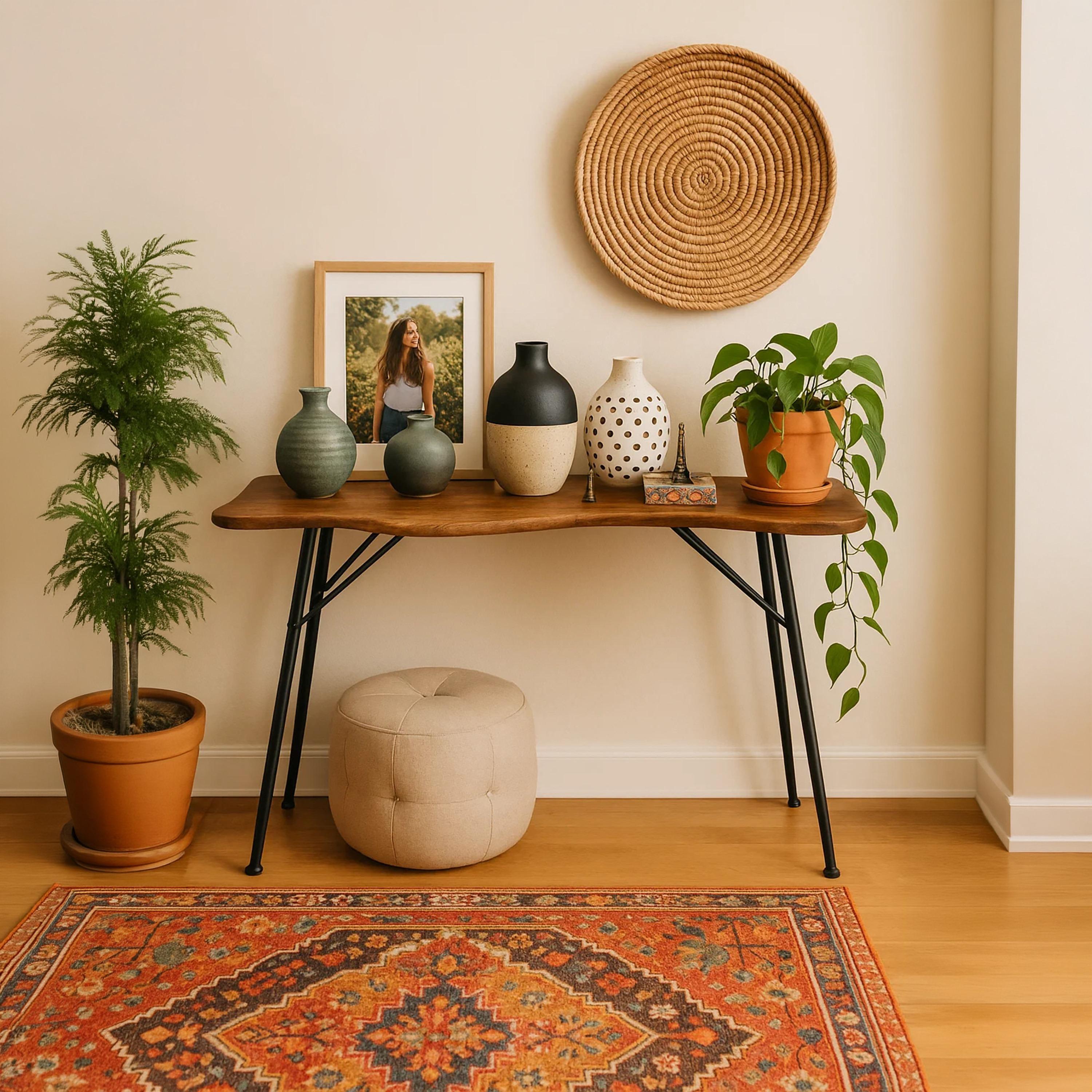 طاولة كونسول خشبية من ماريا هومز 120×40×76 سم-furniture-livingroom-consoletablesandmirrors-image-3