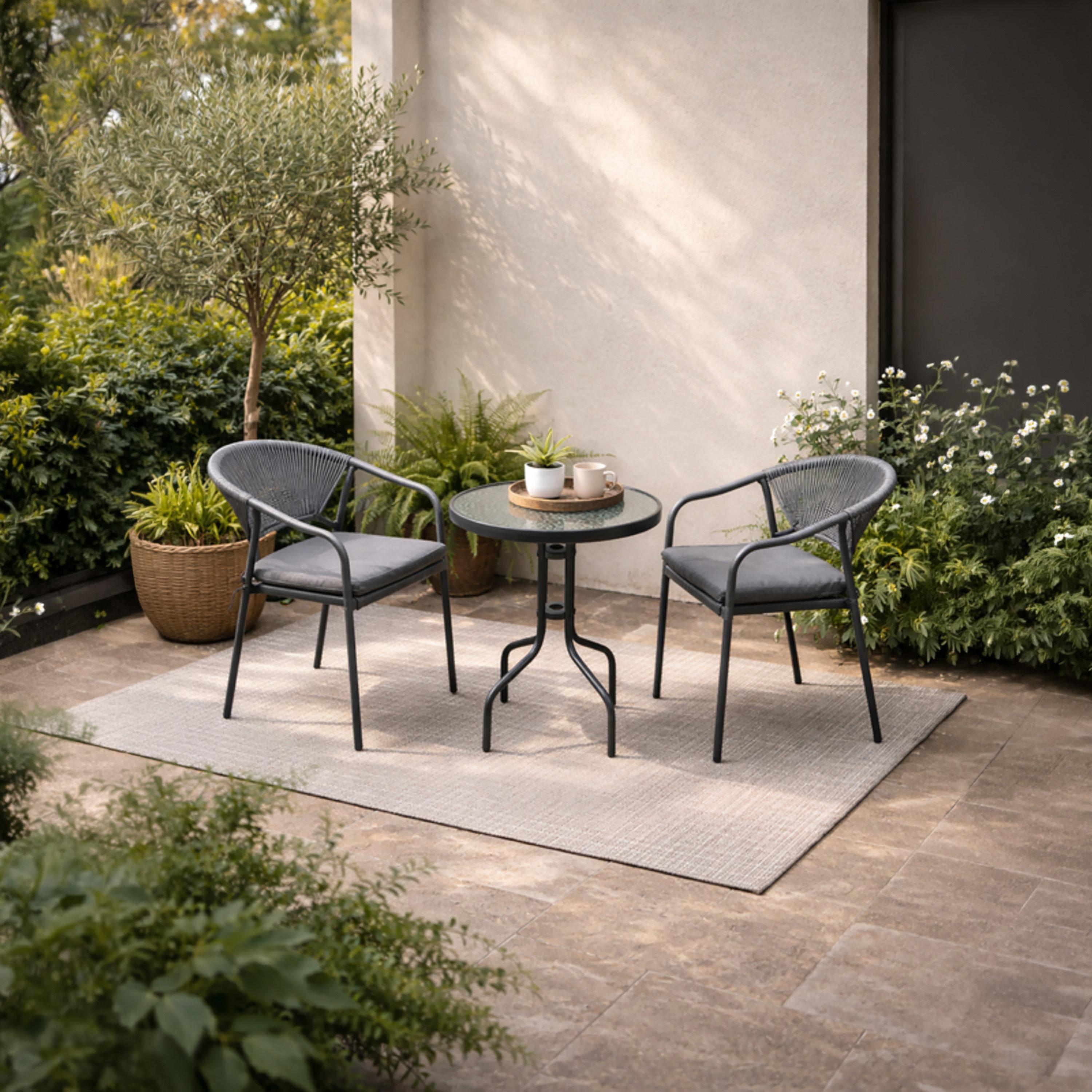 Maria Homes Glass Table & Chair Set-furniture-outdoor-accessories-image-2
