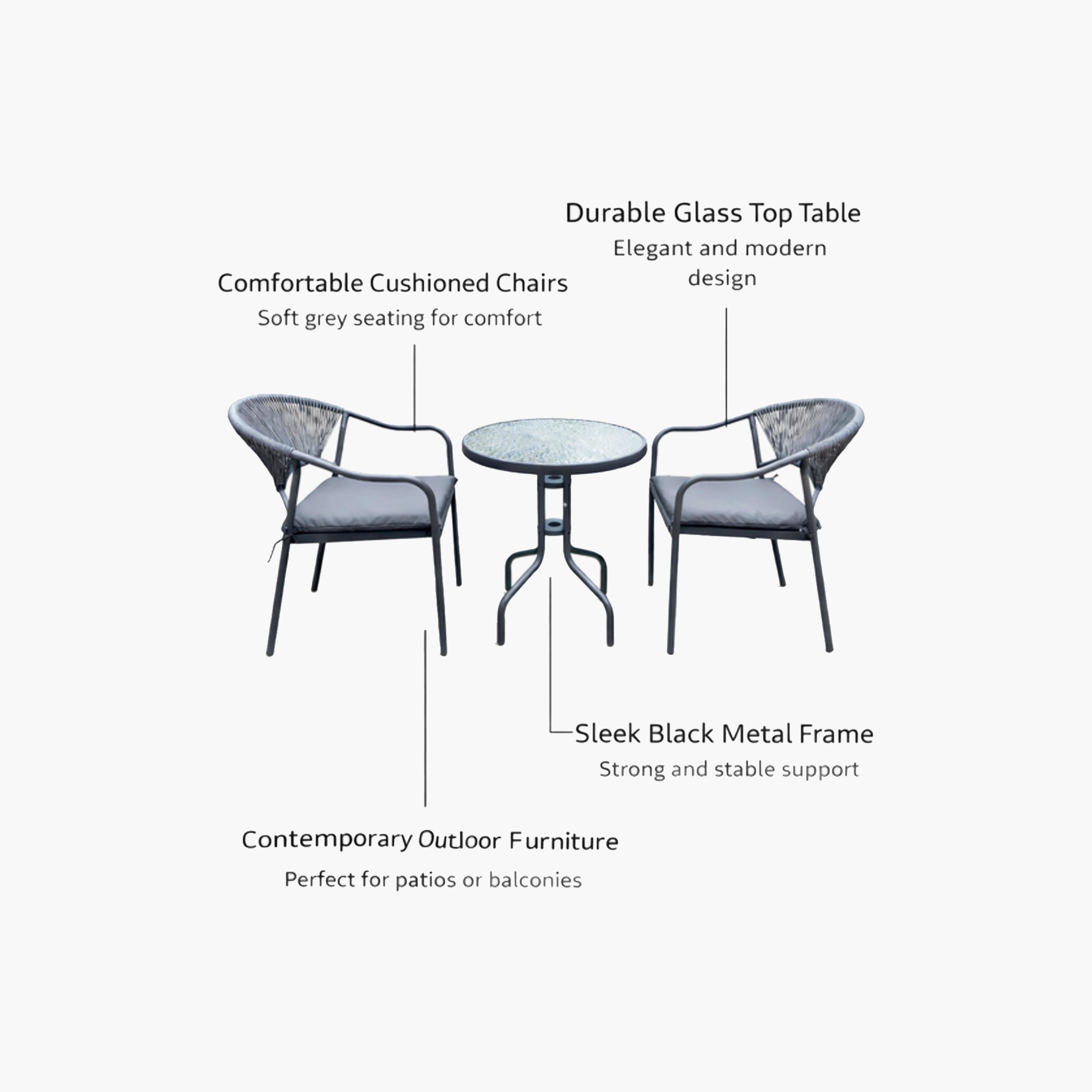 Maria Homes Glass Table & Chair Set-furniture-outdoor-accessories-image-3