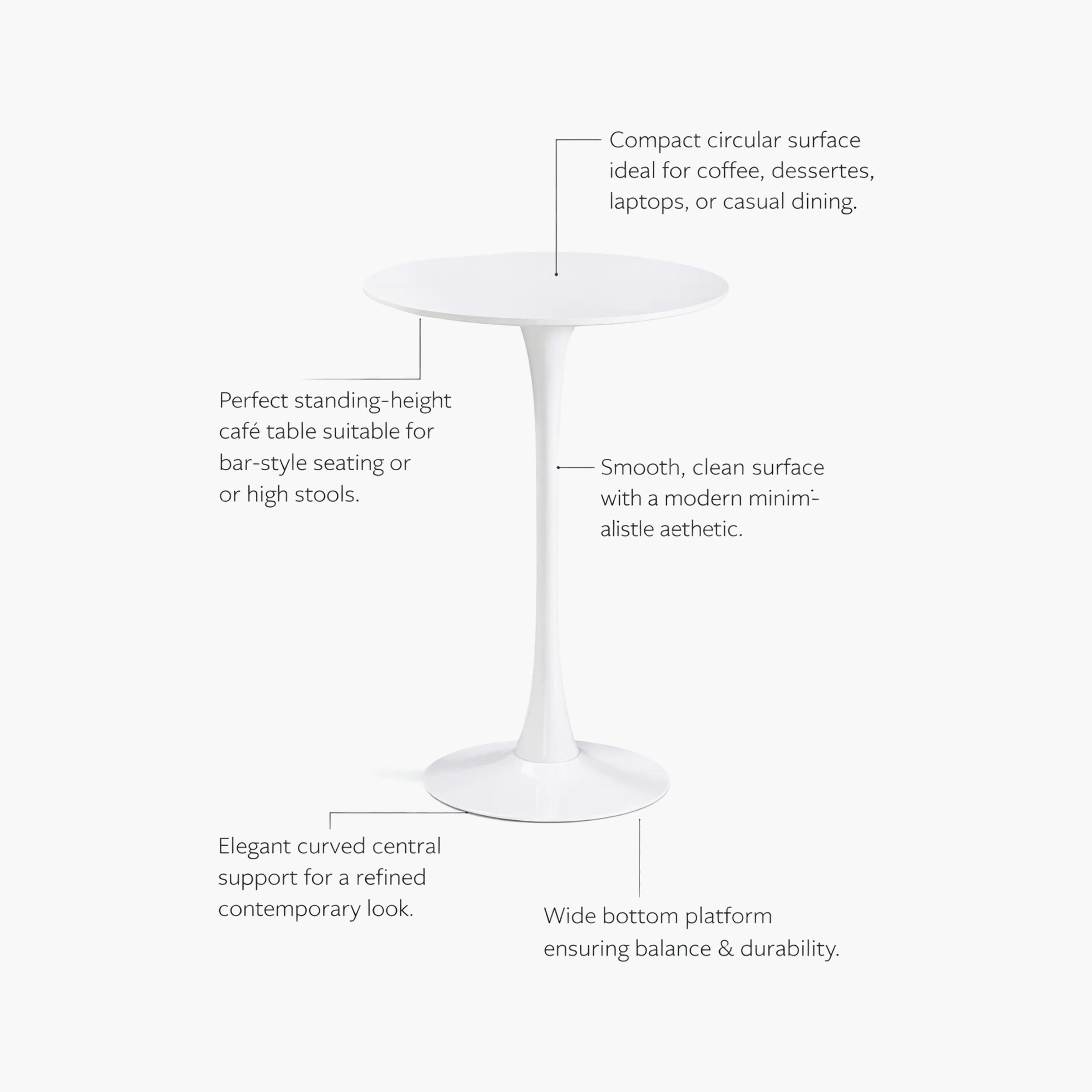 Maria Homes Wooden Pedestal Bar Table-furniture-livingroom-sideandendtables-image-4