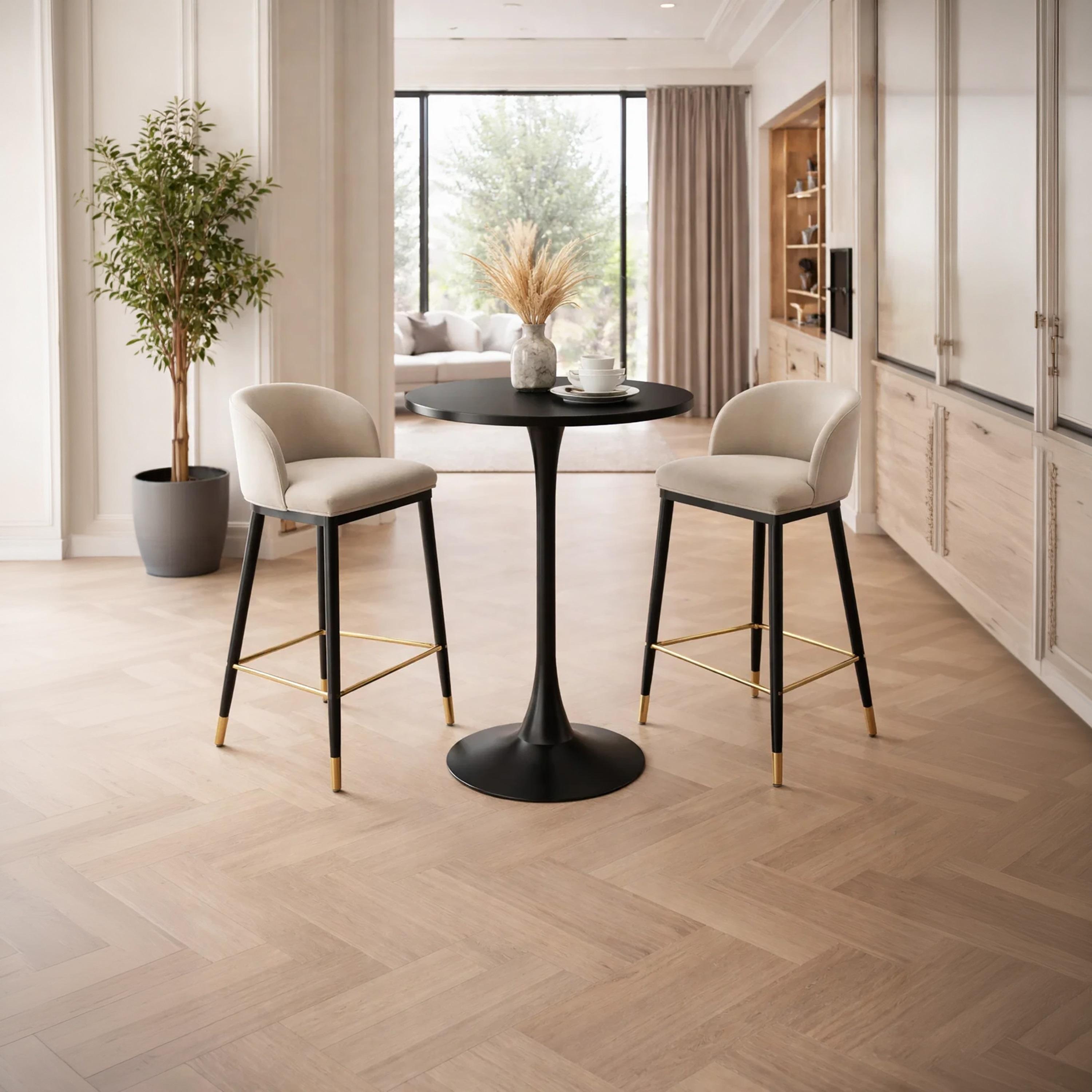 Maria Homes Wooden Pedestal Bar Table-furniture-livingroom-sideandendtables-image-2