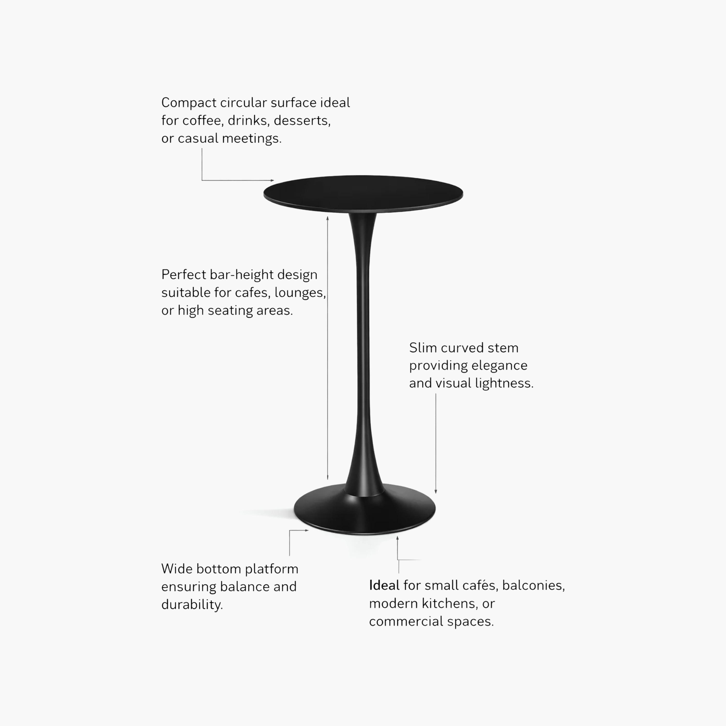 Maria Homes Wooden Pedestal Bar Table-furniture-livingroom-sideandendtables-image-4