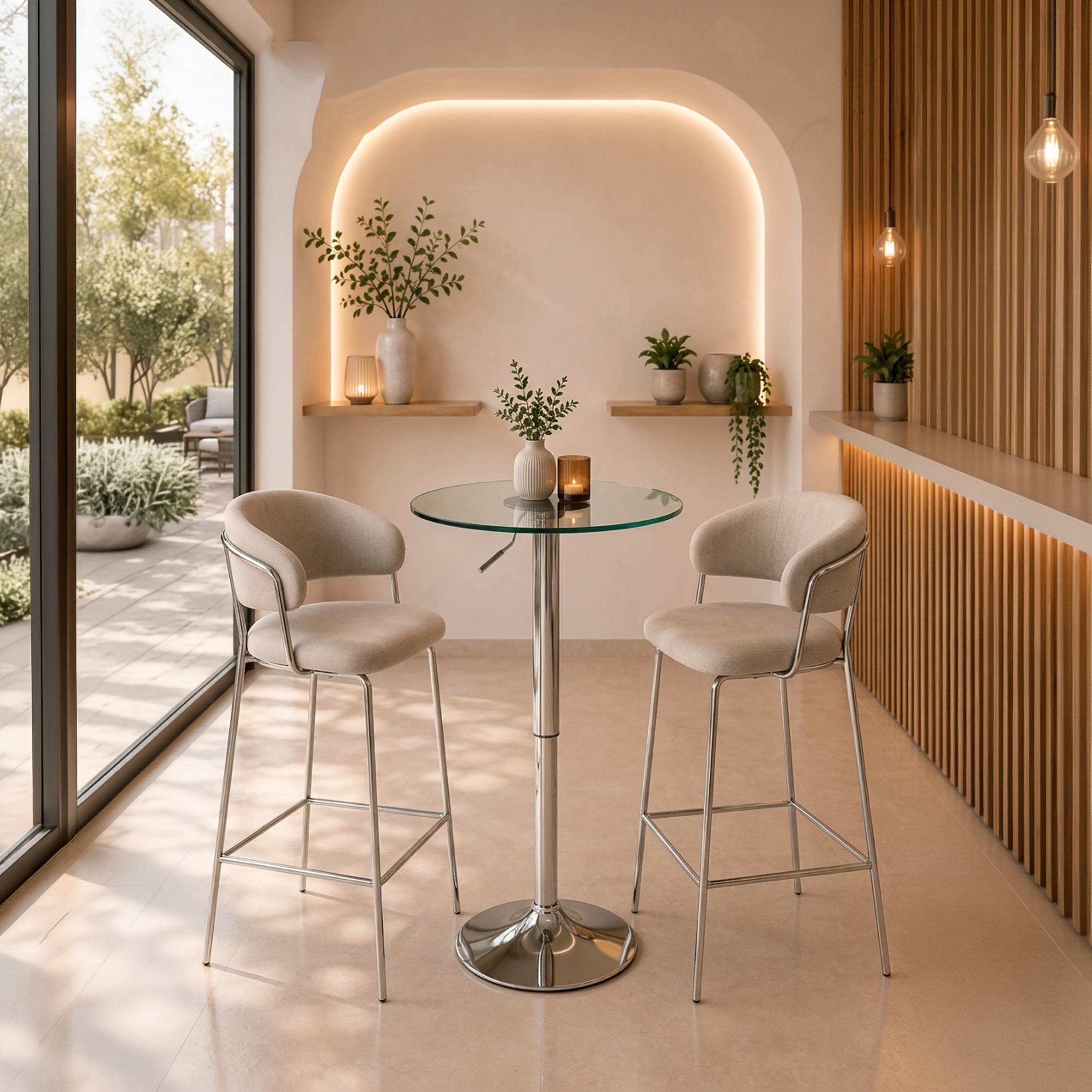 Maria Homes Glass Pedestal Bar Table-furniture-diningroom-barfurniture-image-2