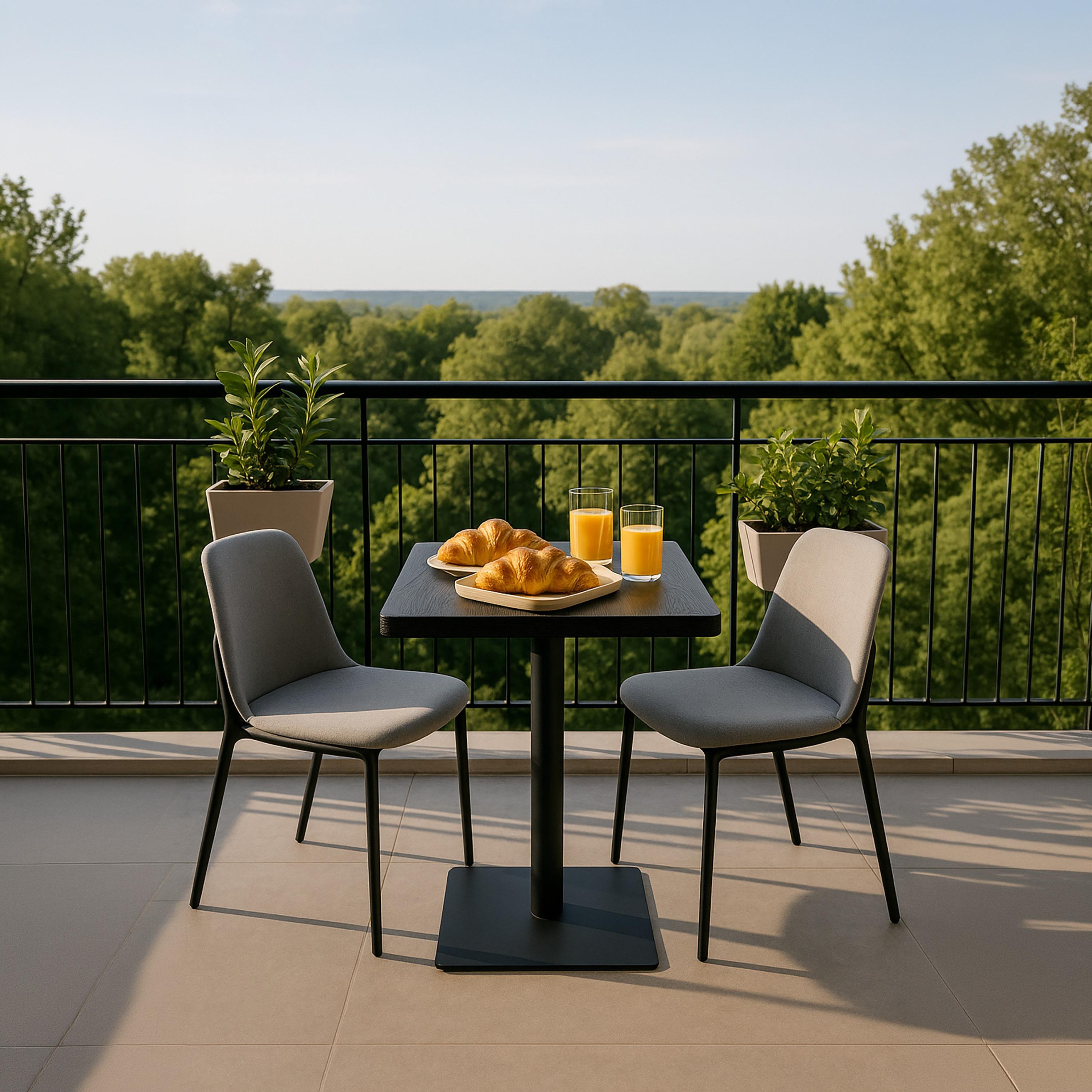طاولة طعام معدنية بقاعدة عمود من ماريا هومز 60×60×74 سم-furniture-diningroom-barfurniture-image-4
