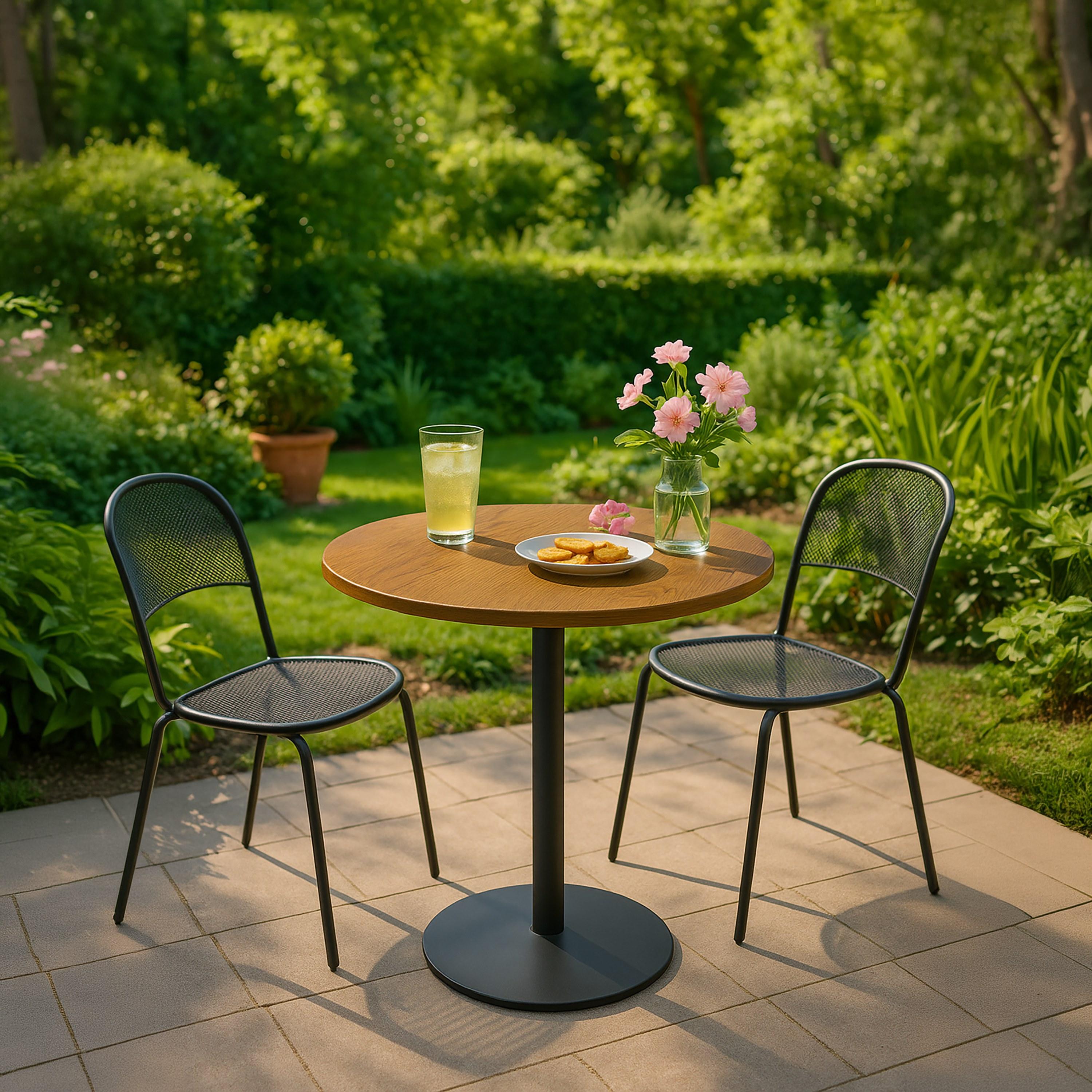 Maria Homes Wooden Pedestal Table-furniture-livingroom-sideandendtables-image-2