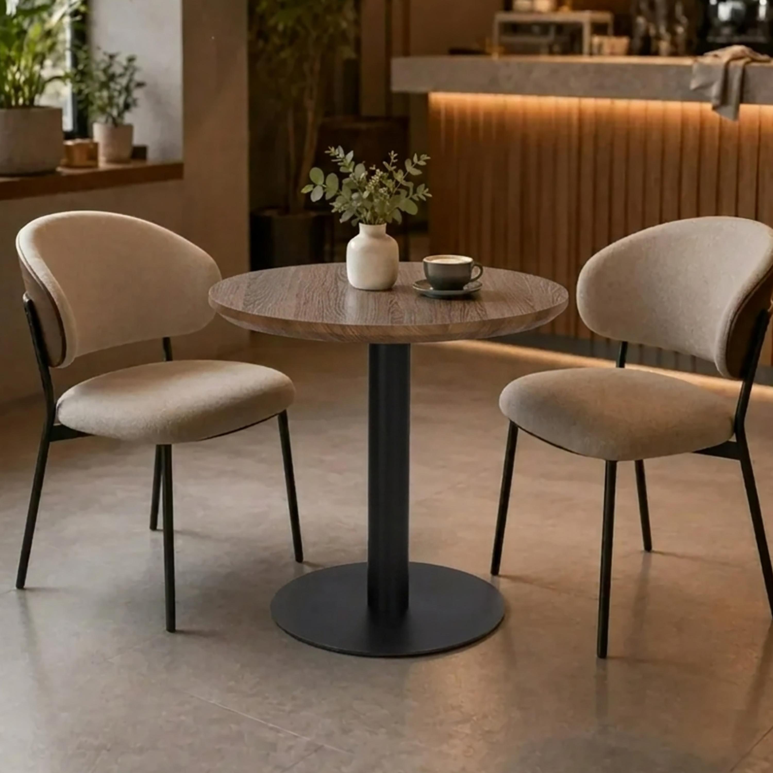 Maria Homes Wooden Pedestal Table-furniture-livingroom-sideandendtables-image-2