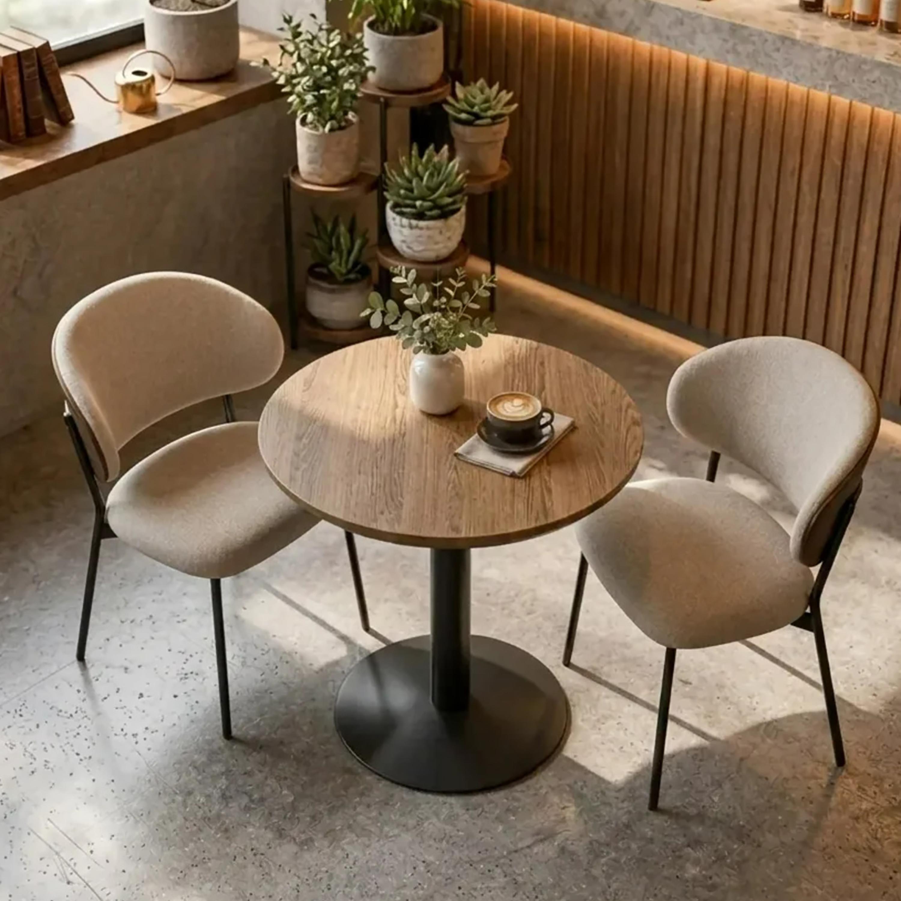 Maria Homes Wooden Pedestal Table-furniture-livingroom-sideandendtables-image-3