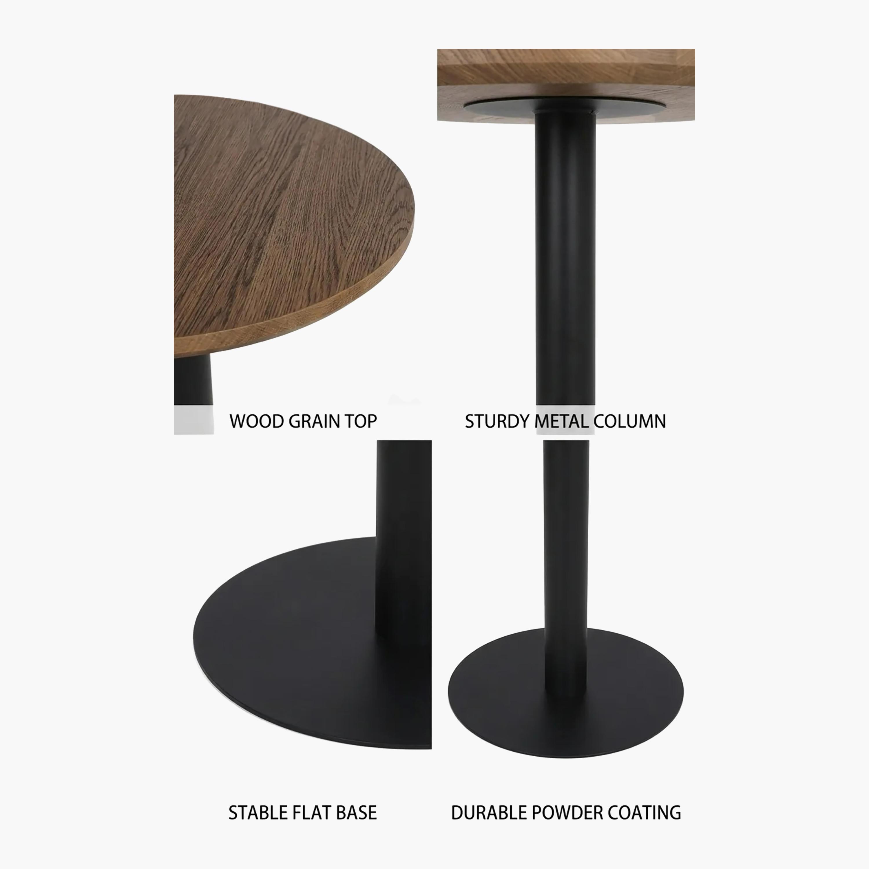Maria Homes Wooden Pedestal Table-furniture-livingroom-sideandendtables-image-4