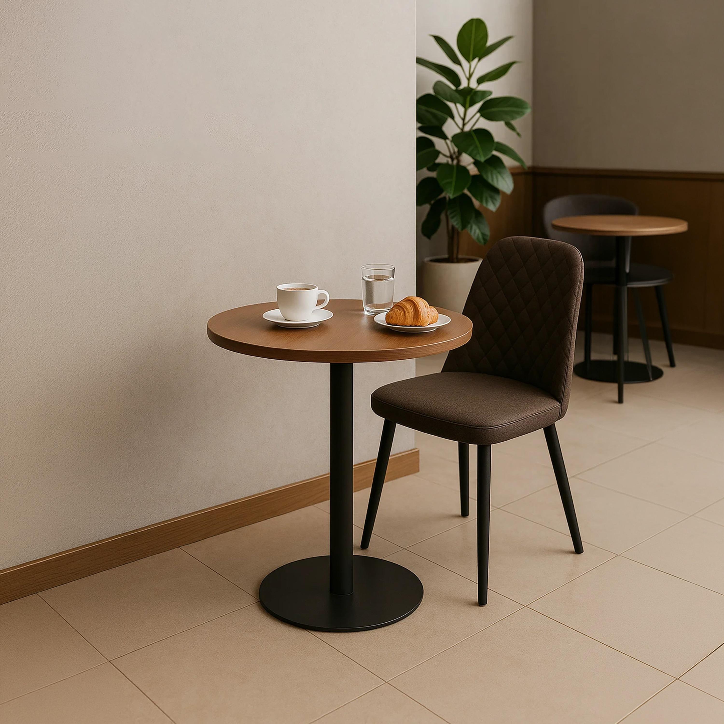 Maria Homes Wooden Pedestal Table-furniture-livingroom-sideandendtables-image-2