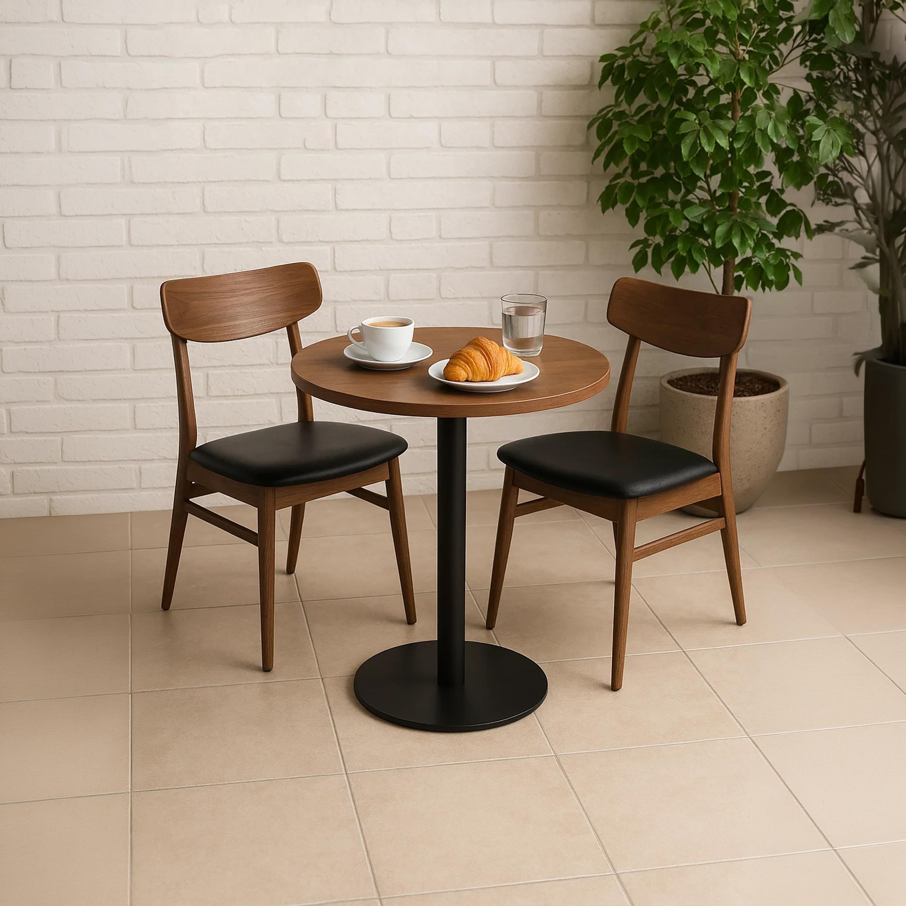 Maria Homes Wooden Pedestal Table-furniture-livingroom-sideandendtables-image-4