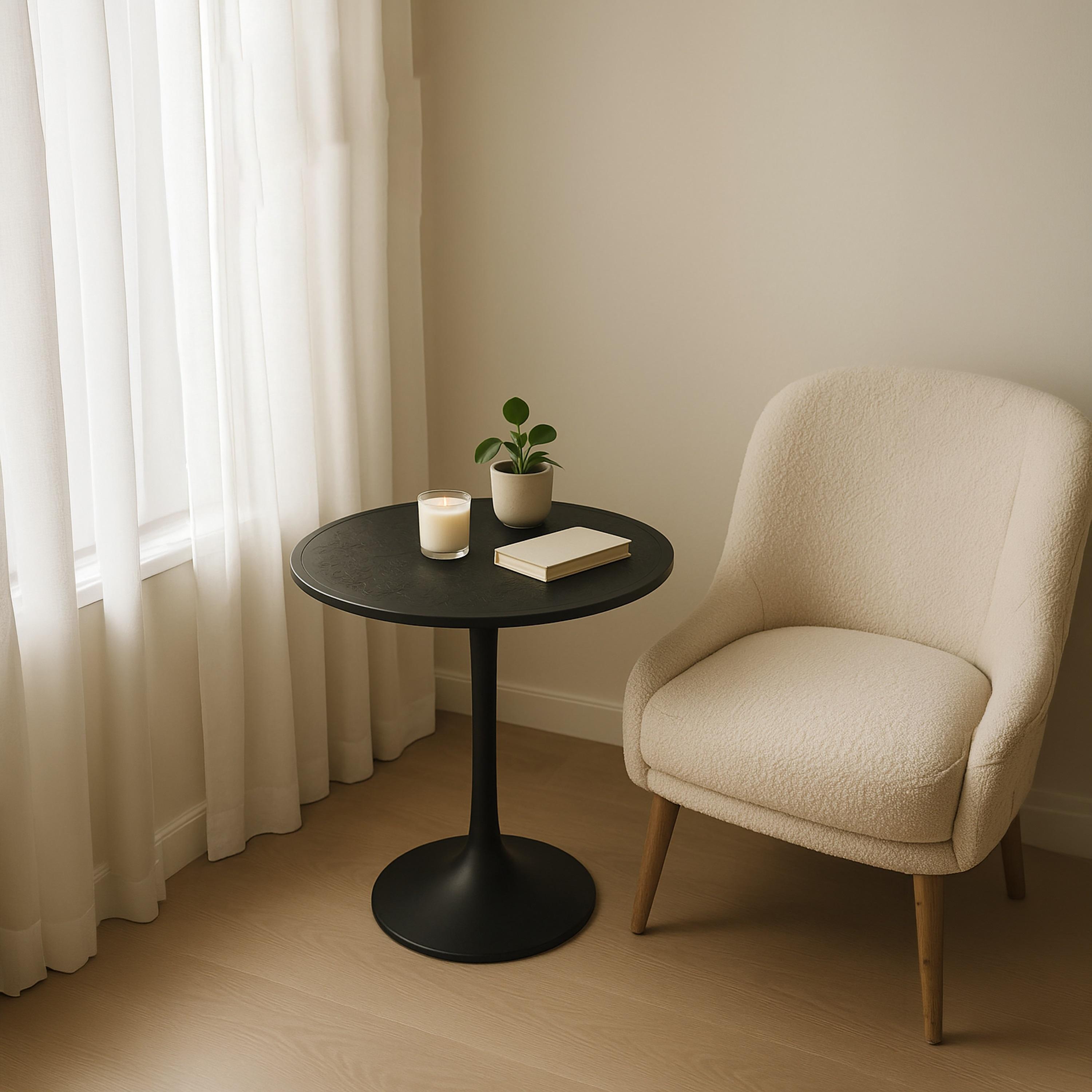 طاولة قهوة معدنية من ماريا هومز 40×40×55 سم-furniture-livingroom-coffeetables-image-3