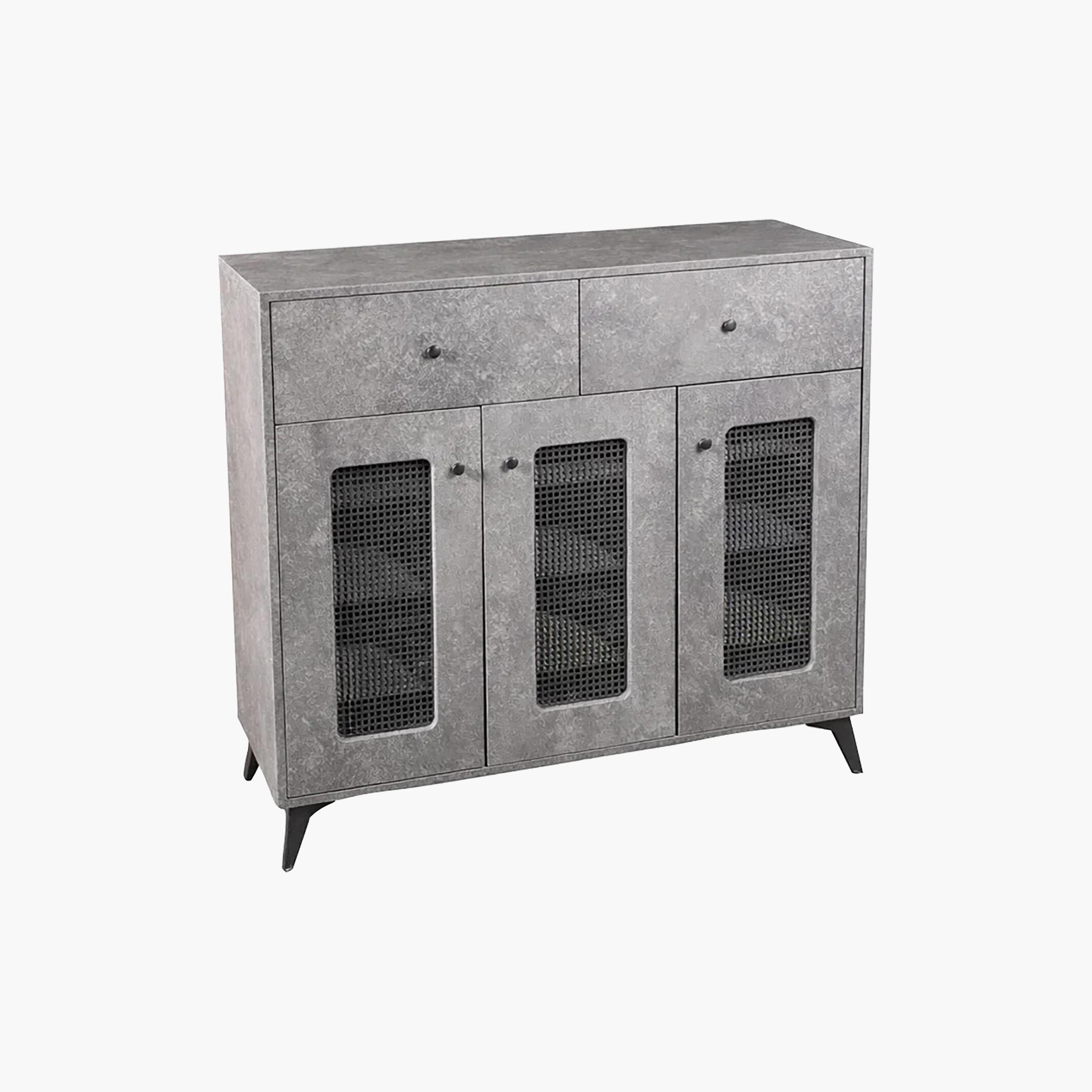 Maria Homes Rattan Shoe Cabinets with 2 Drawers-furniture-livingroom-shoeracks-image-3