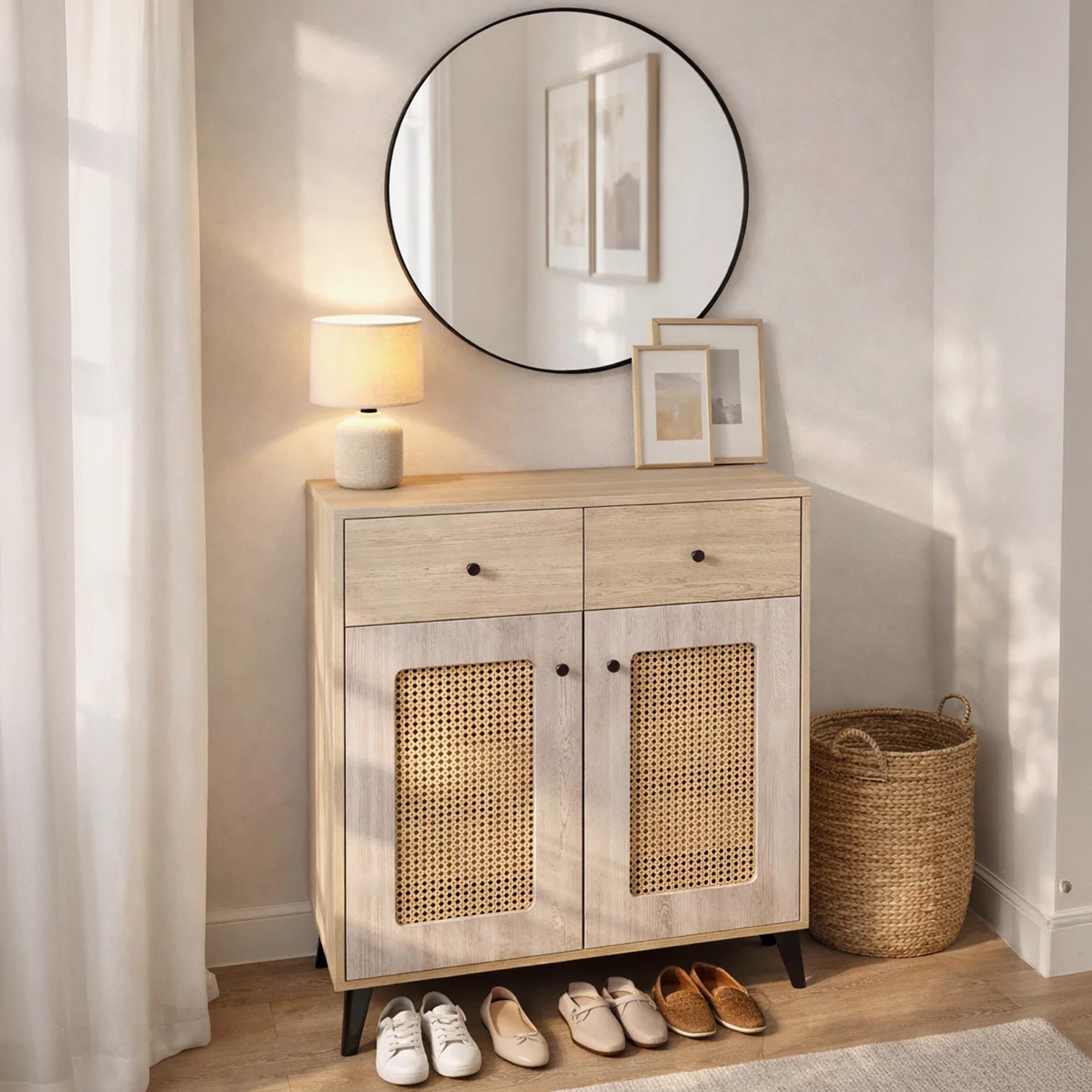 خزانة أحذية خيزران بدرجين من ماريا هومز-furniture-livingroom-shoeracks-image-1