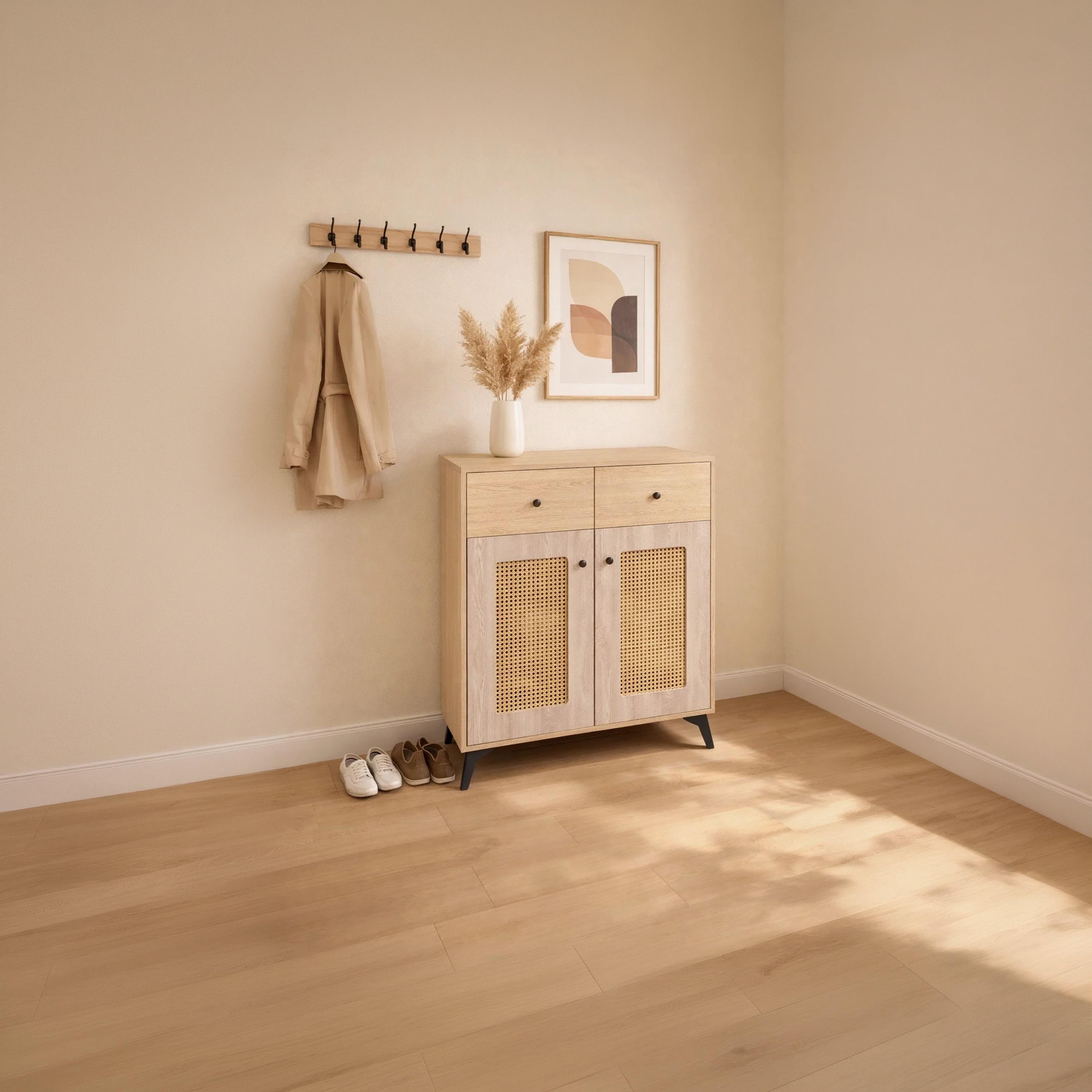 خزانة أحذية خيزران بدرجين من ماريا هومز-furniture-livingroom-shoeracks-image-2