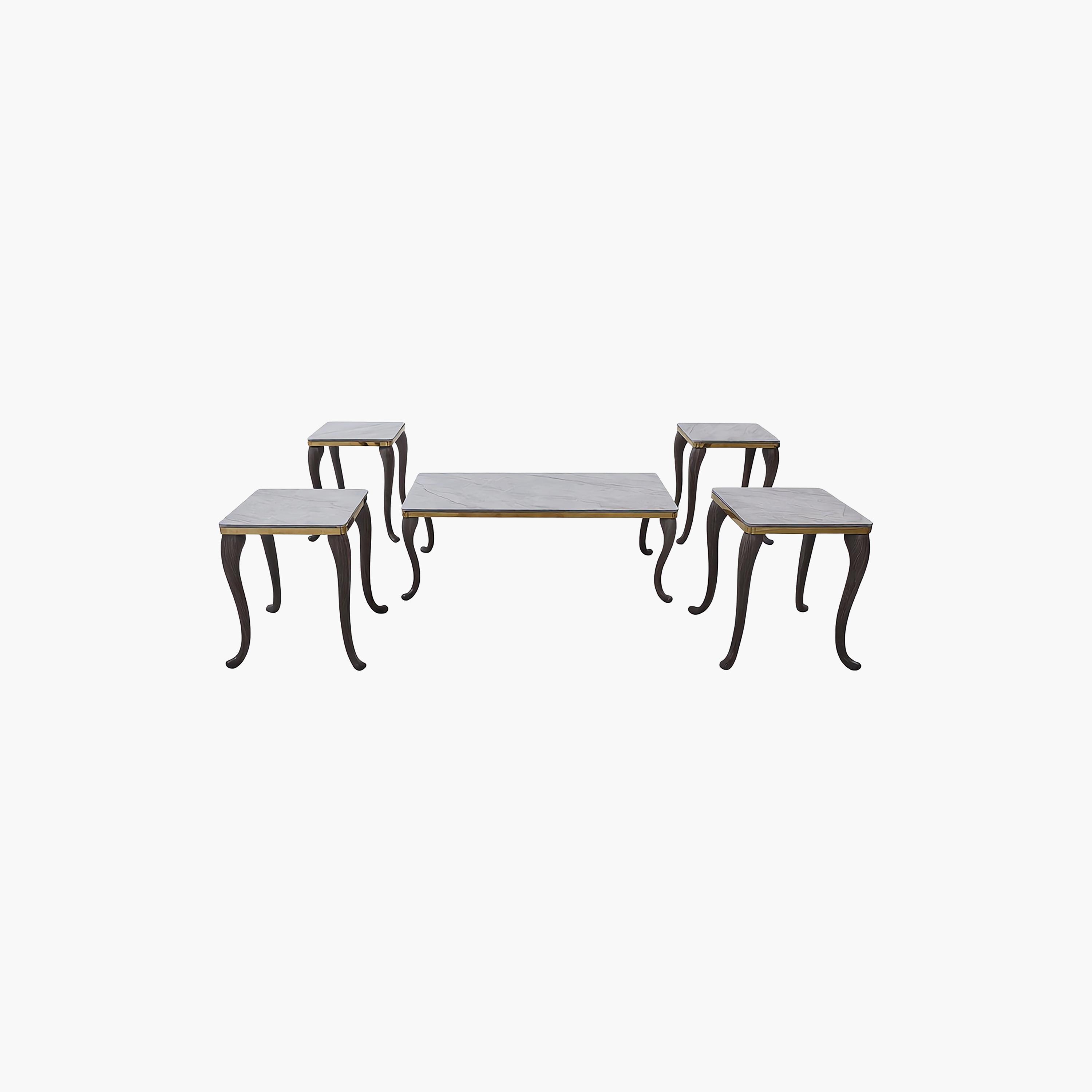 Maria Homes Ceramic Centre & Side Table 120×60×50 / 45×45×55 - Set of 5-furniture-livingroom-coffeetables-image-4