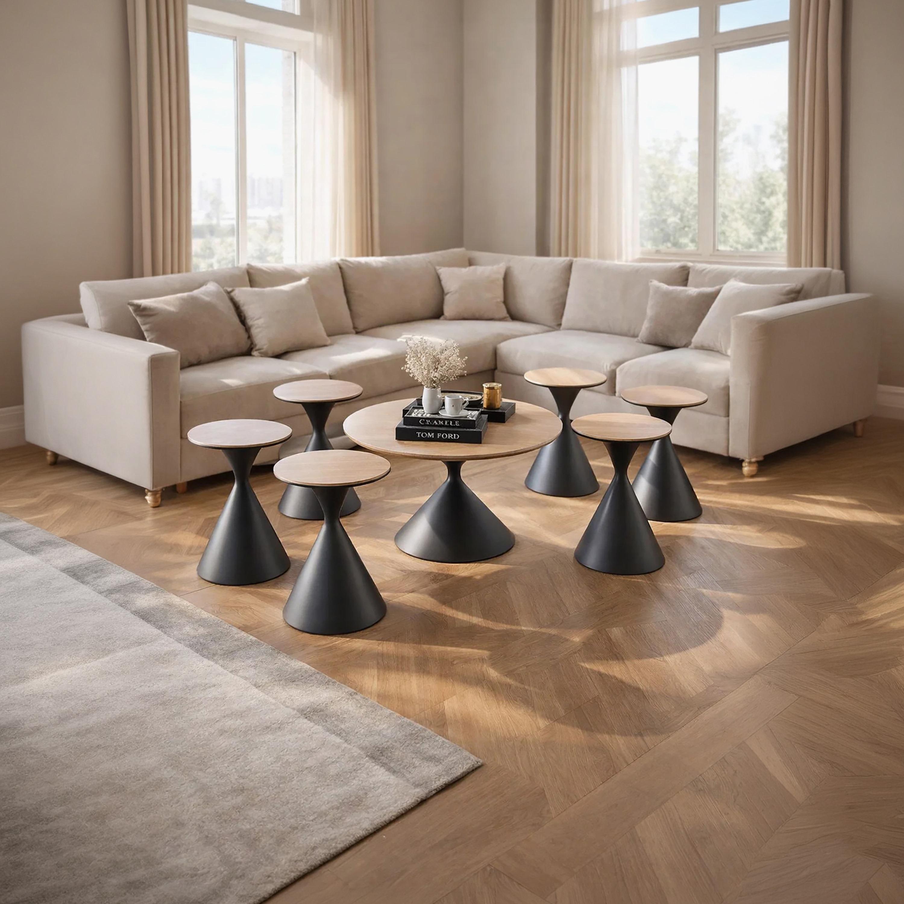 طاولة وسط وجانبية خشبية من ماريا هومز - طقم من 7 قطع-furniture-livingroom-coffeetables-image-1