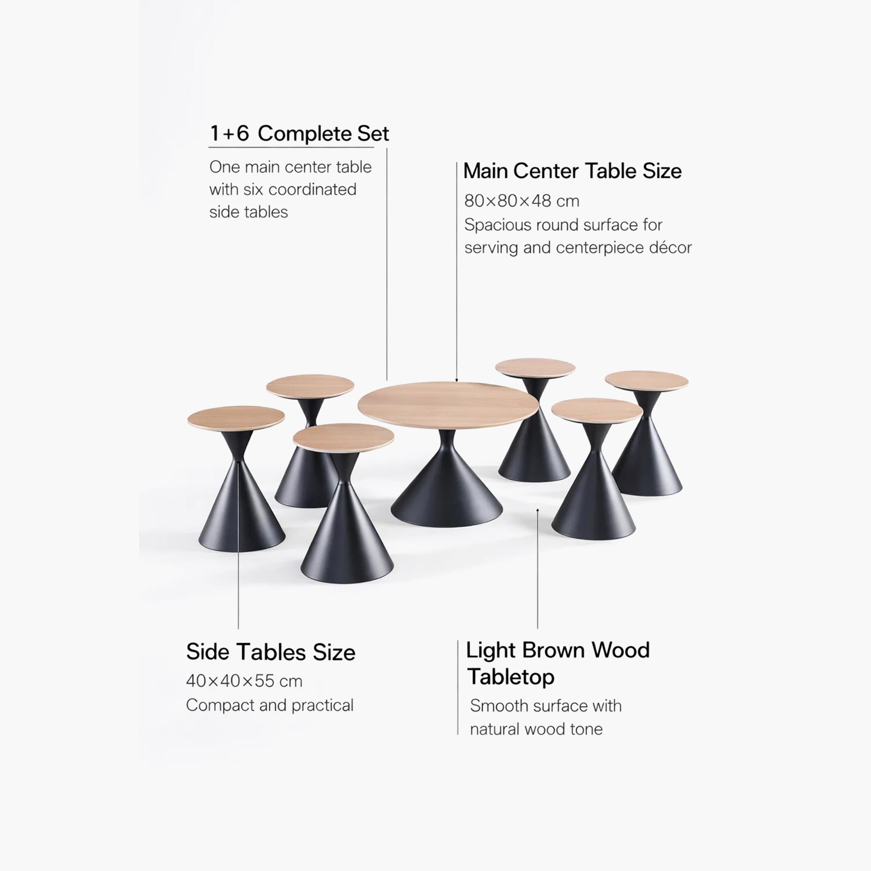 طاولة وسط وجانبية خشبية من ماريا هومز - طقم من 7 قطع-furniture-livingroom-coffeetables-image-4