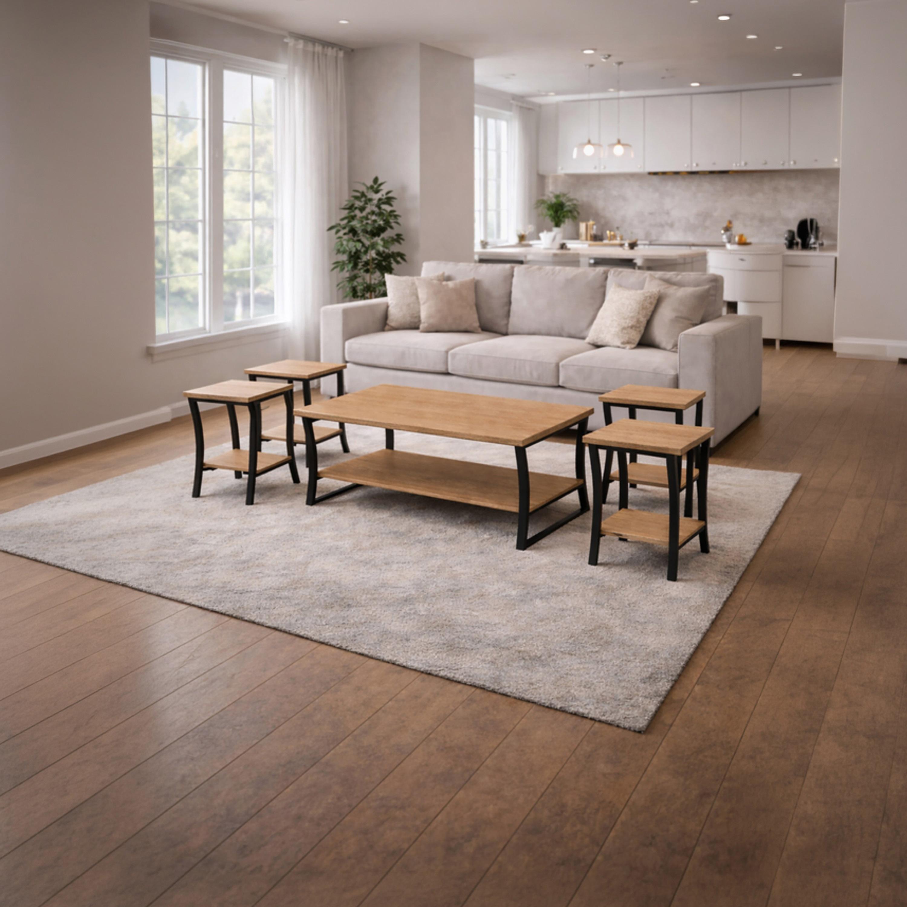 Maria Homes Wooden Centre & Side Table - Set of 5-furniture-livingroom-coffeetables-image-1