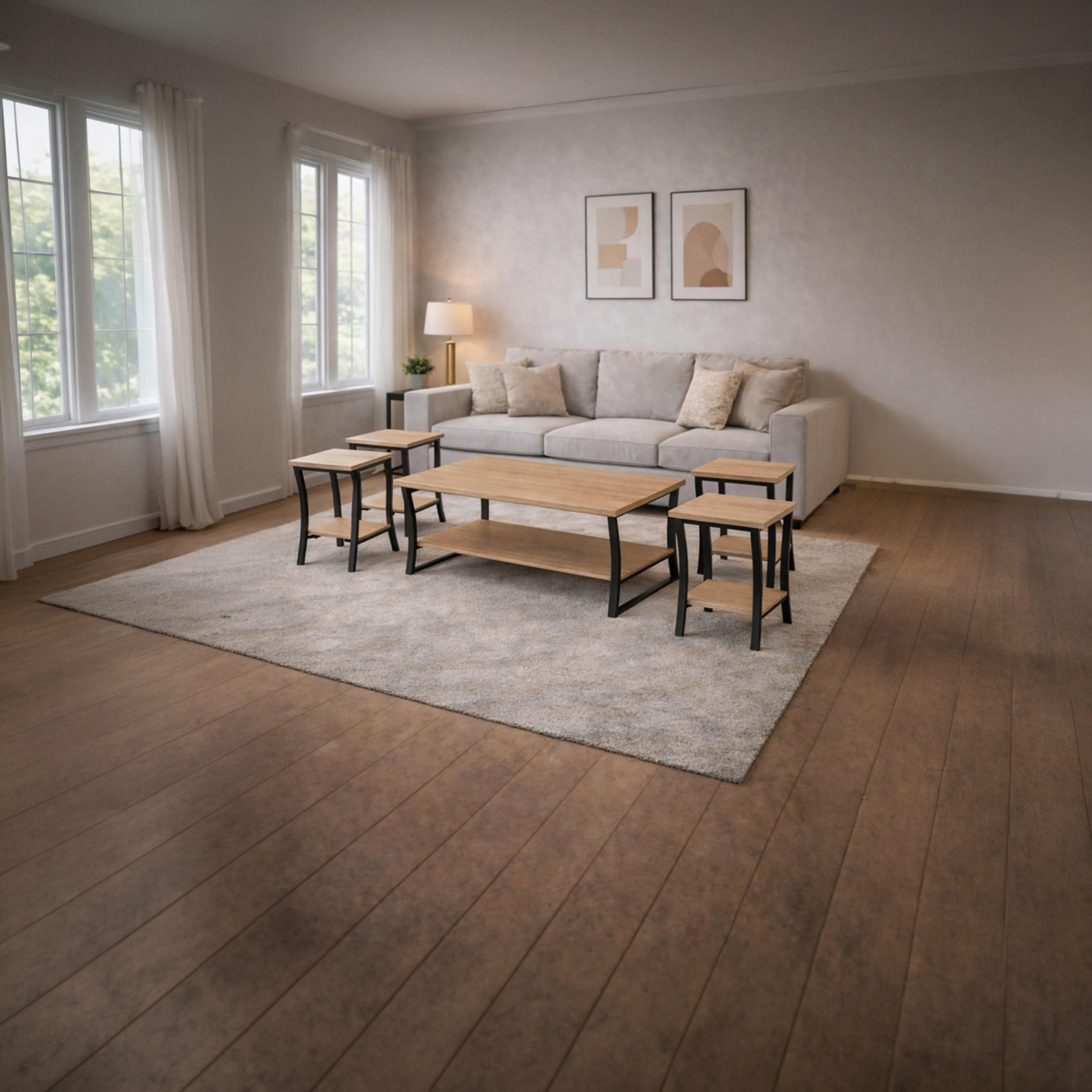 Maria Homes Wooden Centre & Side Table - Set of 5-furniture-livingroom-coffeetables-image-2