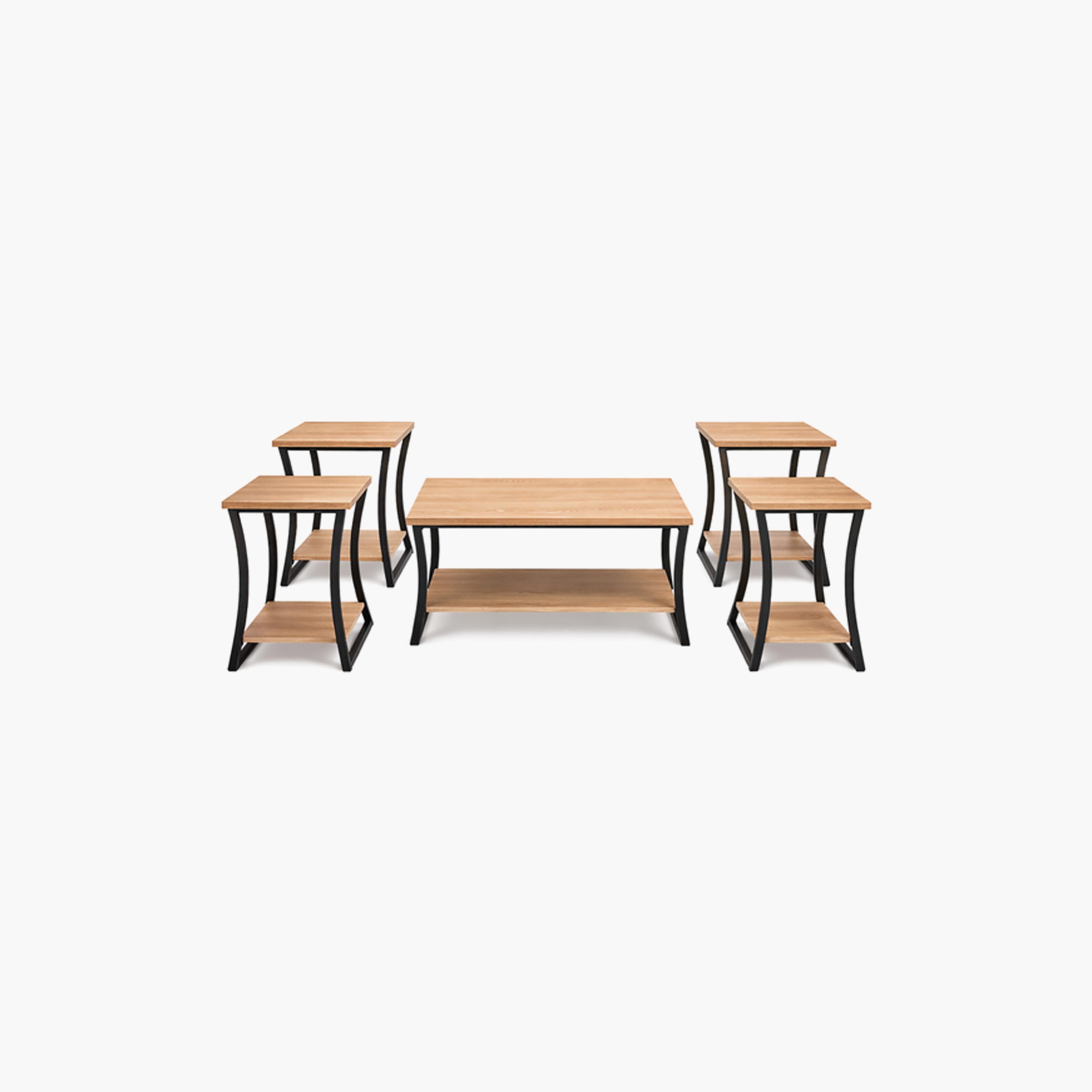 Maria Homes Wooden Centre & Side Table - Set of 5-furniture-livingroom-coffeetables-image-3