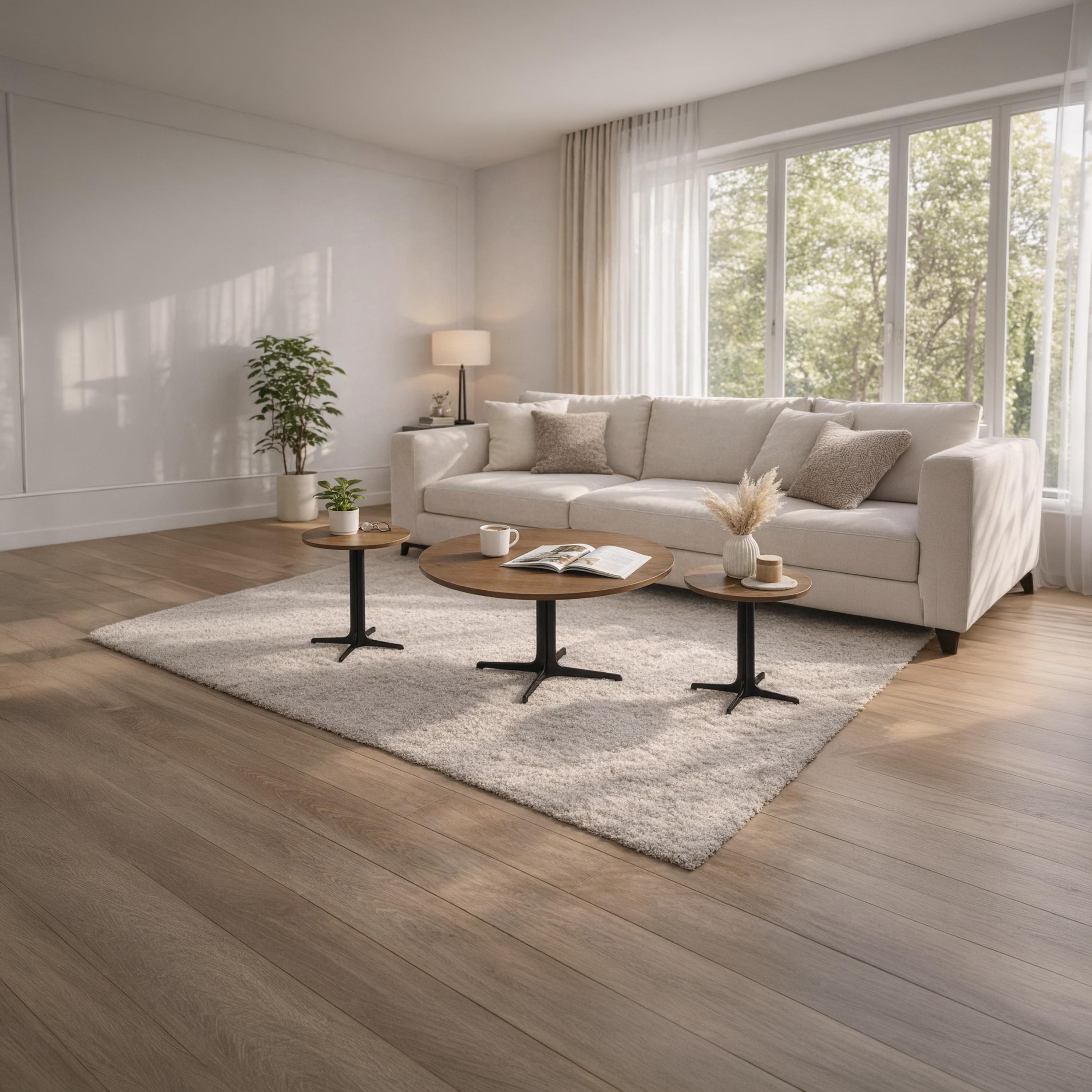 طقم طاولة سيراميك وسط وجانبية 80×80×48 سم / 45×45×55 سم - 3 قطع من ماريا هومز-furniture-livingroom-coffeetables-image-3