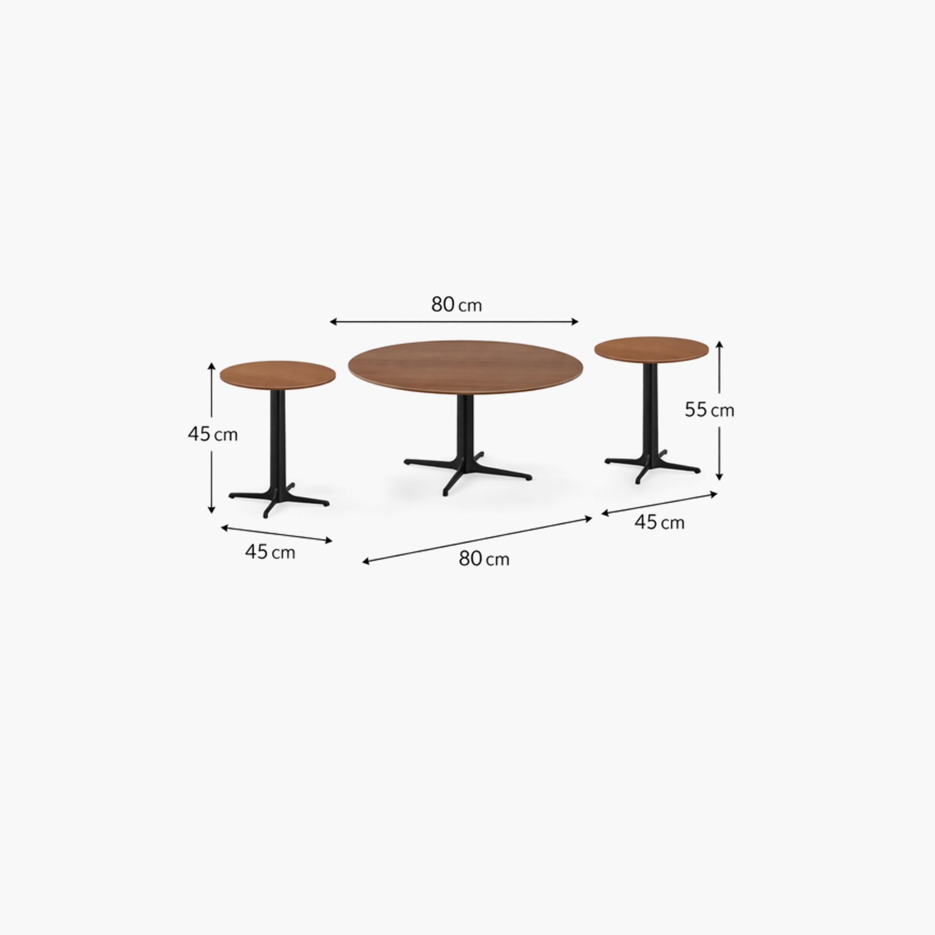 طقم طاولة سيراميك وسط وجانبية 80×80×48 سم / 45×45×55 سم - 3 قطع من ماريا هومز-furniture-livingroom-coffeetables-image-6