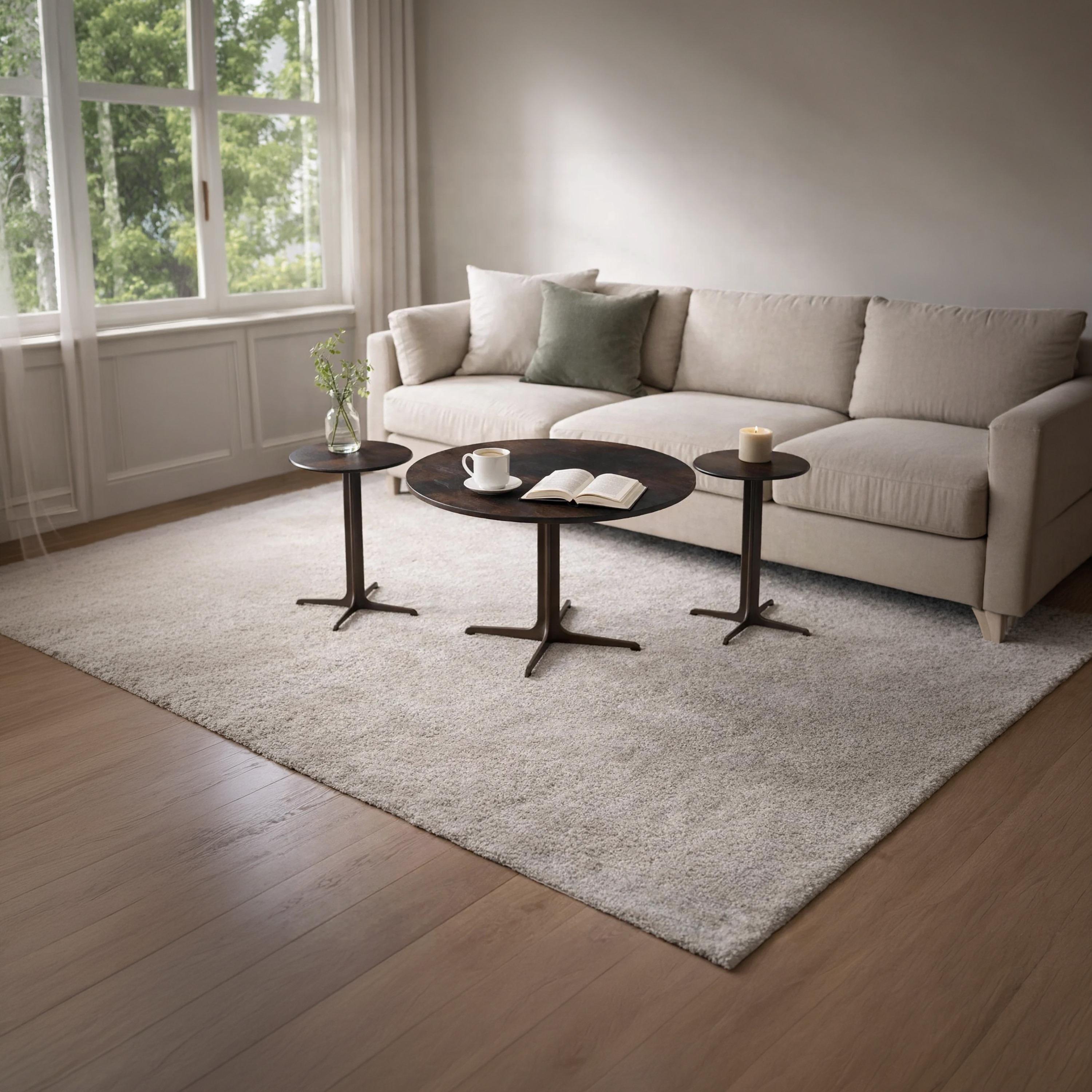 طقم طاولة سيراميك وسط وجانبية 80×80×48 سم / 45×45×55 سم - 3 قطع من ماريا هومز-furniture-livingroom-coffeetables-image-1