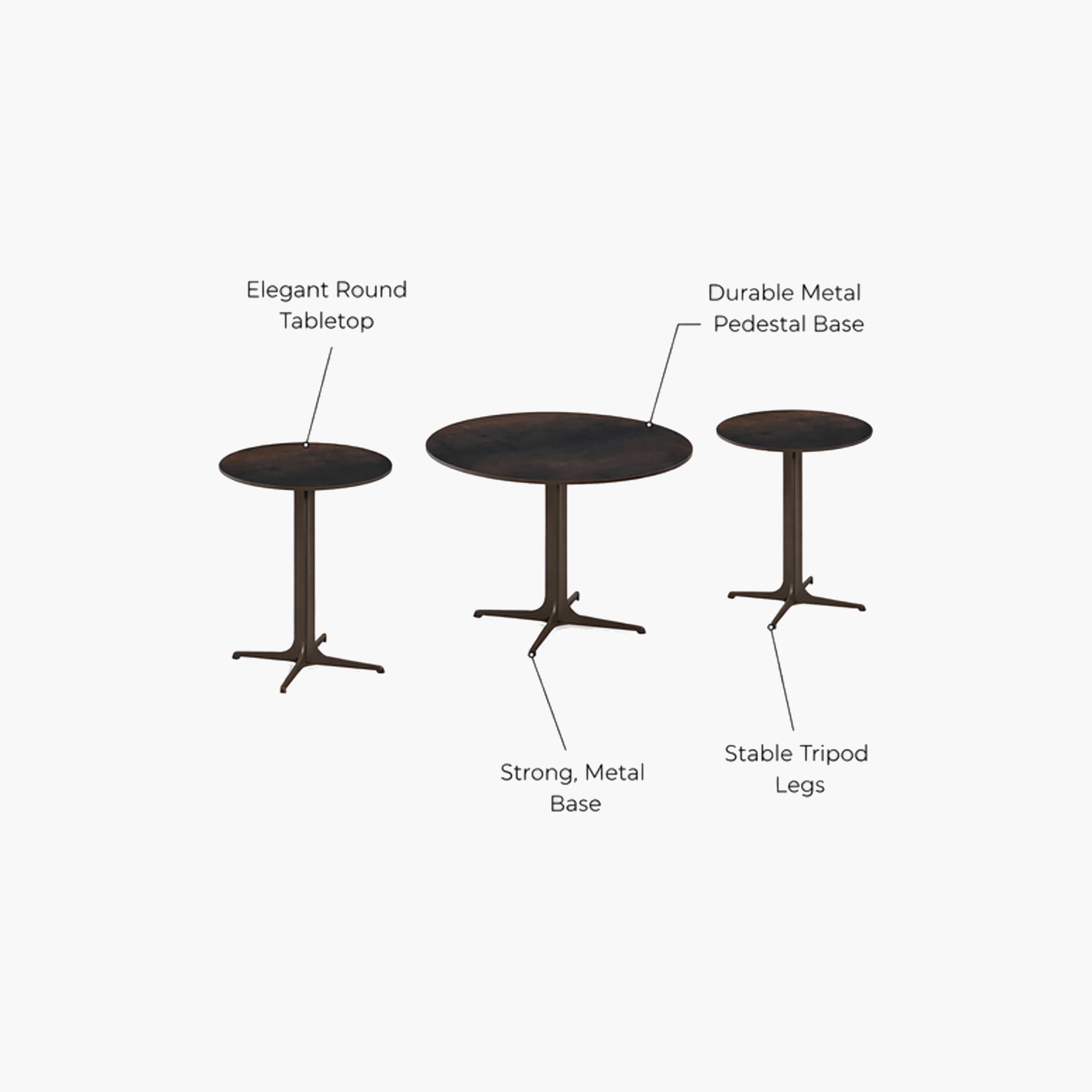 طقم طاولة سيراميك وسط وجانبية 80×80×48 سم / 45×45×55 سم - 3 قطع من ماريا هومز-furniture-livingroom-coffeetables-image-5