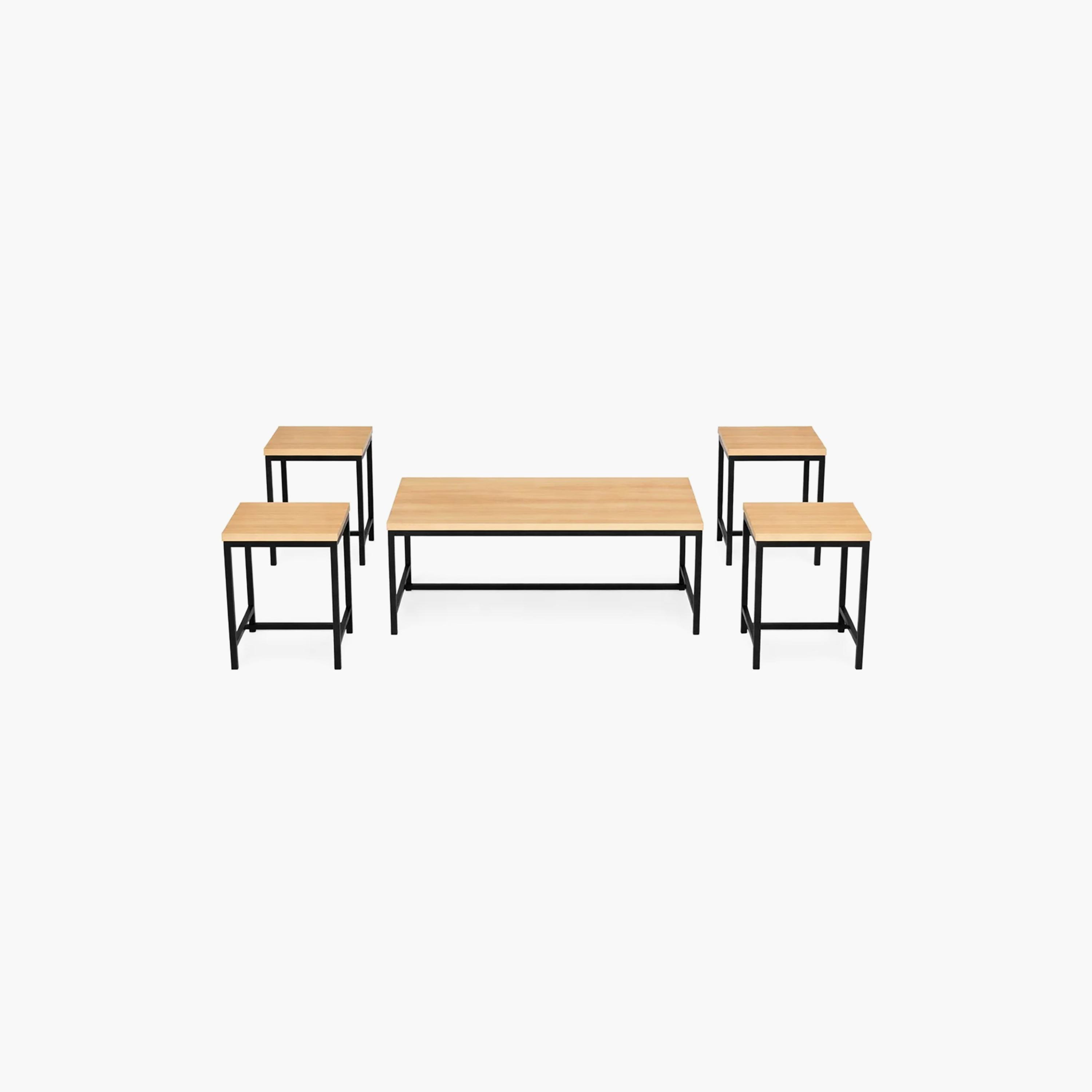 Maria Homes Wooden Centre & Side Table - Set of 5-furniture-livingroom-coffeetables-image-4